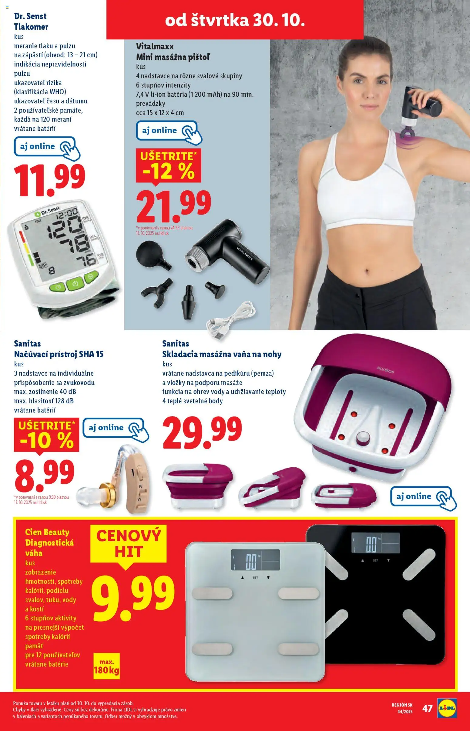 Nové Lidl akcie – leták je platný od 27.10.2025 | Strana: 83 | Produkty: Monitor, Vaňa, Tlakomer