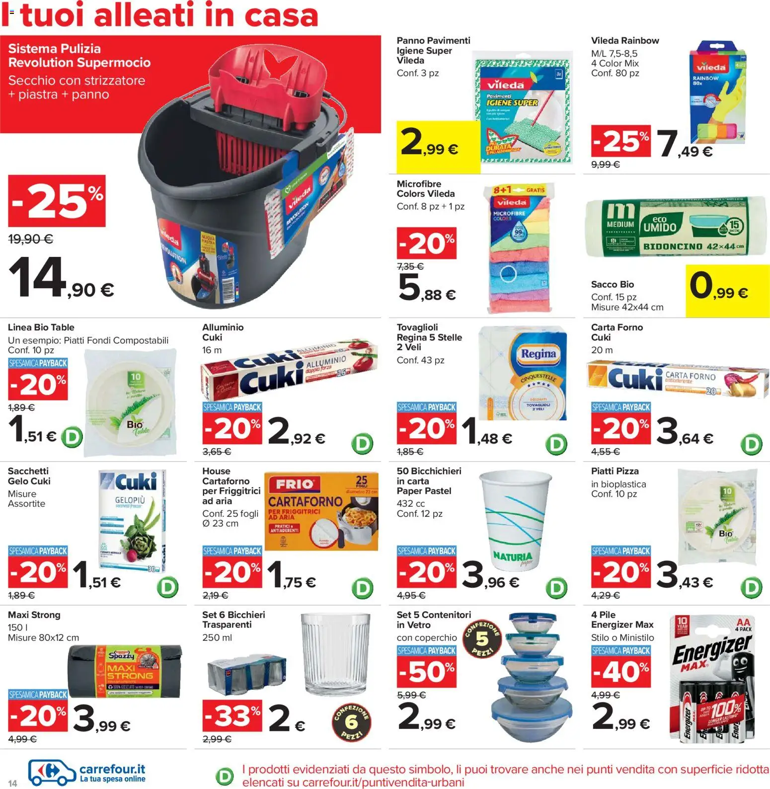 Volantino Carrefour del 02.03.2026 | Pagina: 14 | Prodotti: Pile, Pizza, Forno, Carta forno