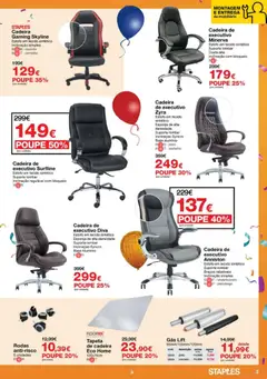 Pré-visualização Staples - Festa das Cadeiras e Mobiliário válido de 06.11.2025 | Página: 3 | Produtos: Esponja, Base, Cadeira