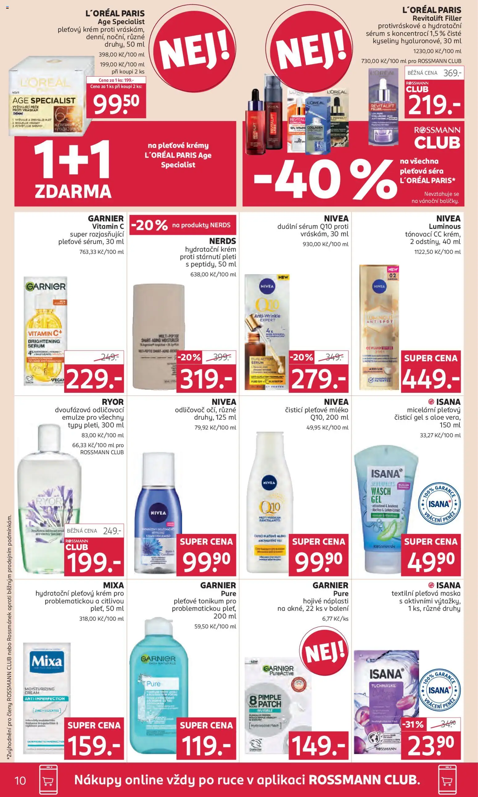 Rossmann leták od 22.10.2025 | Strana: 10 | Produkty: Makeup, Sérum, Hydratační krém, Maska