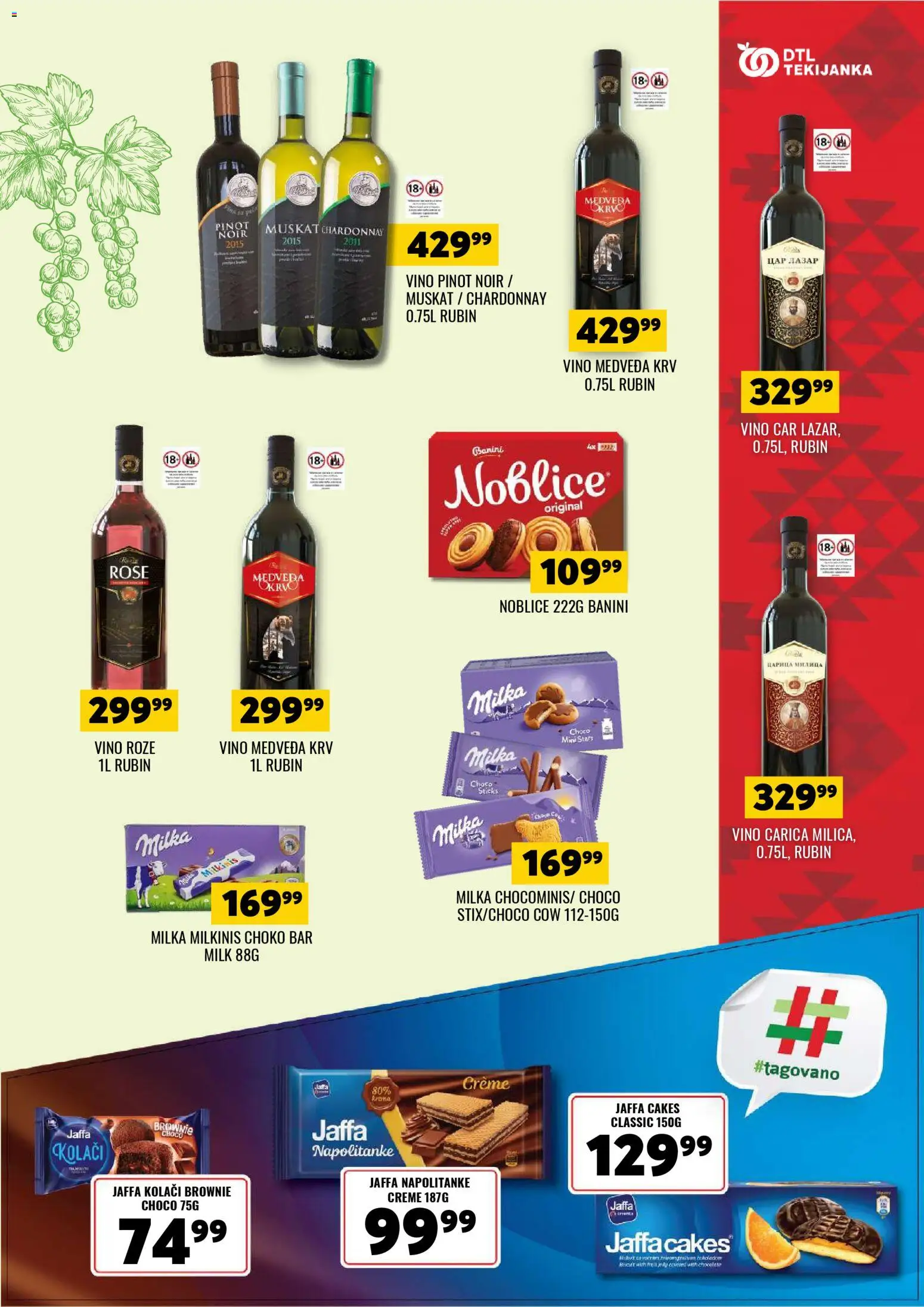 Tekijanka katalog - važi od 22.10.2025 | Strana: 11 | Proizvode: Milka, Noblice, Vino, Napolitanke
