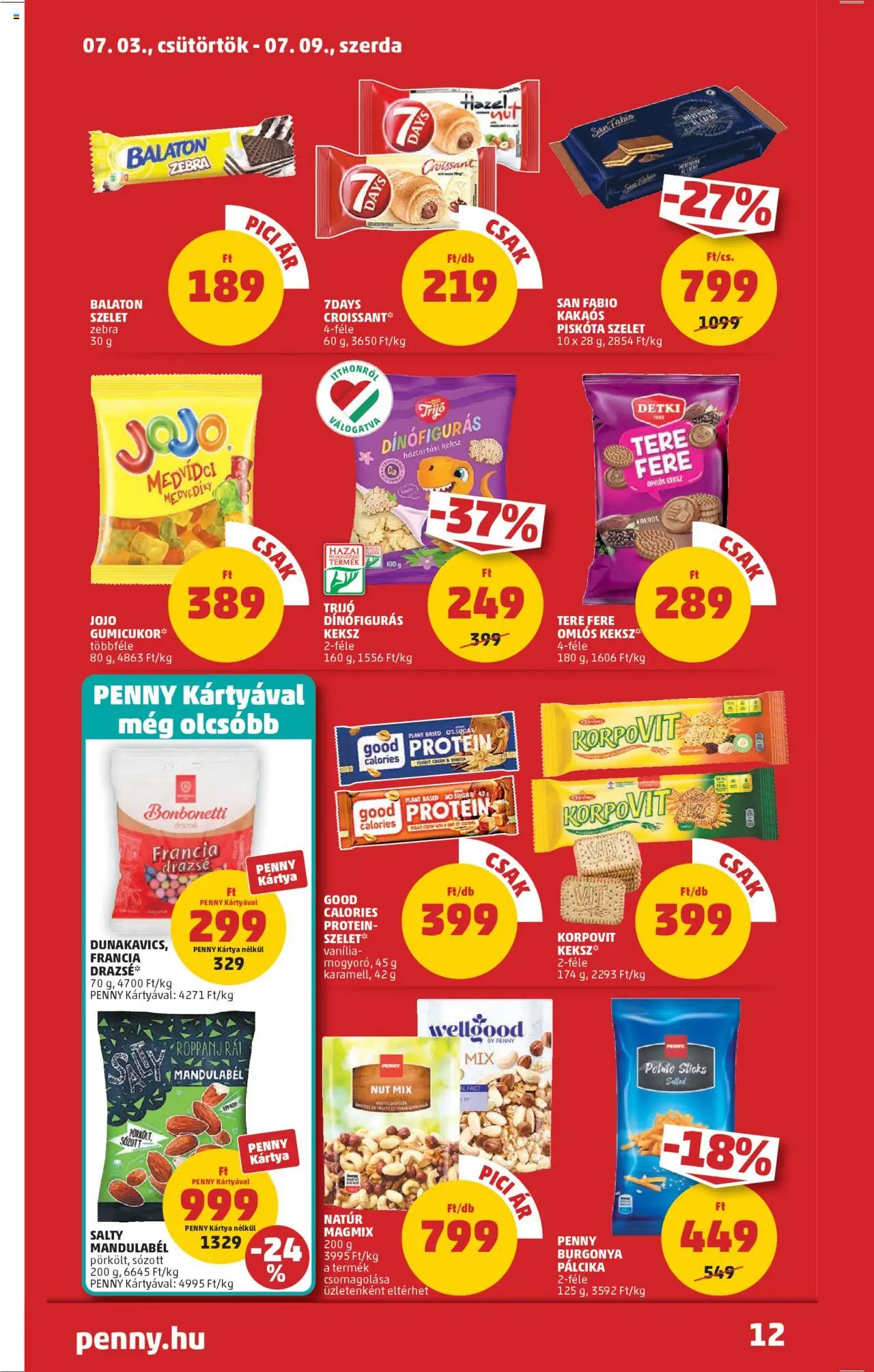 PENNY akciós ujság - amely érvényes a következő dátumtól: 03.07.2025 | Oldal: 16 | Termékek: Protein bar, Piskóta, Háztartási keksz, Keksz