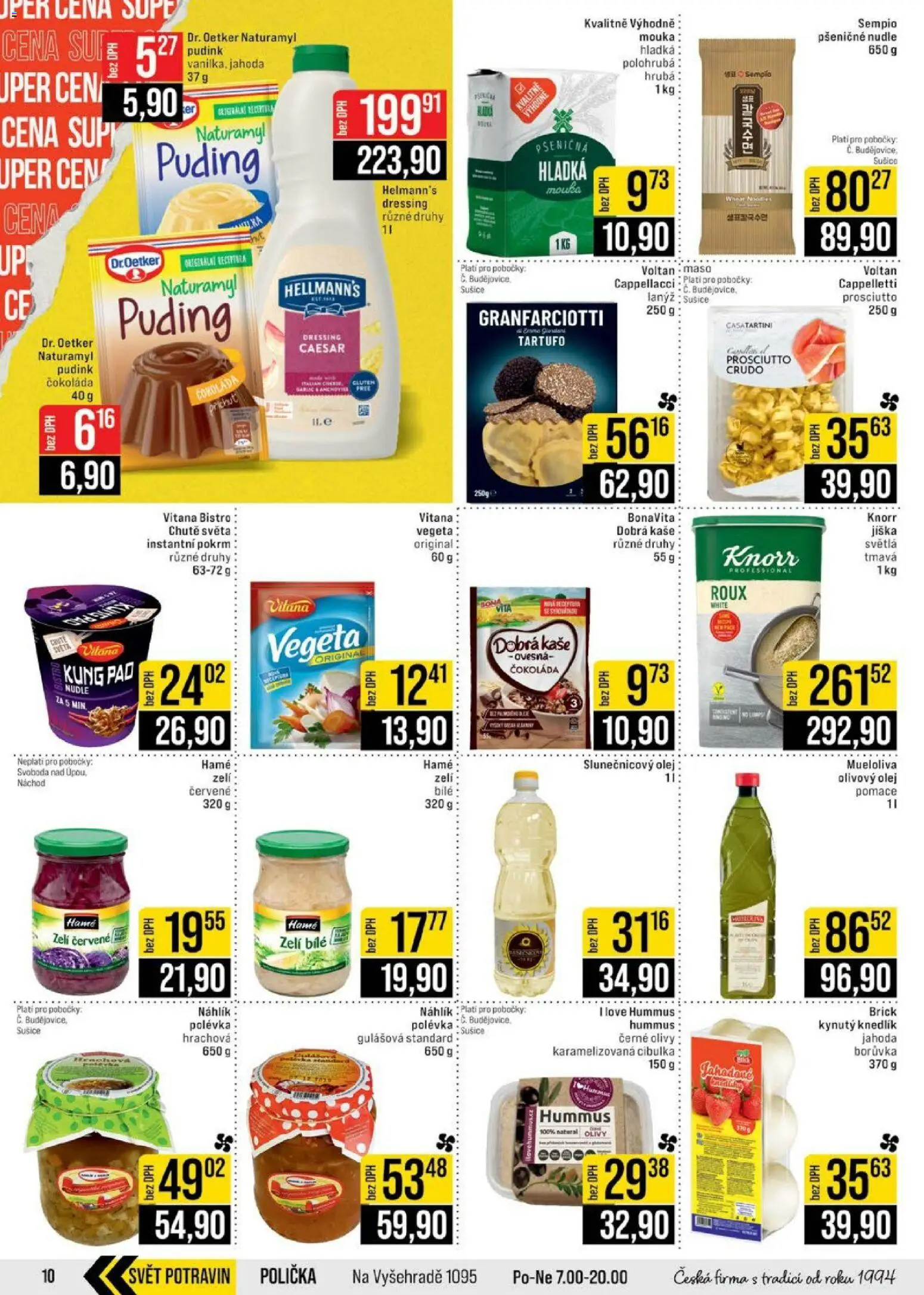 Jip leták - Cash & Carry od 08.04.2026 | Strana: 10 | Produkty: Olivový olej, Knorr, Olivy, Slunečnicový olej