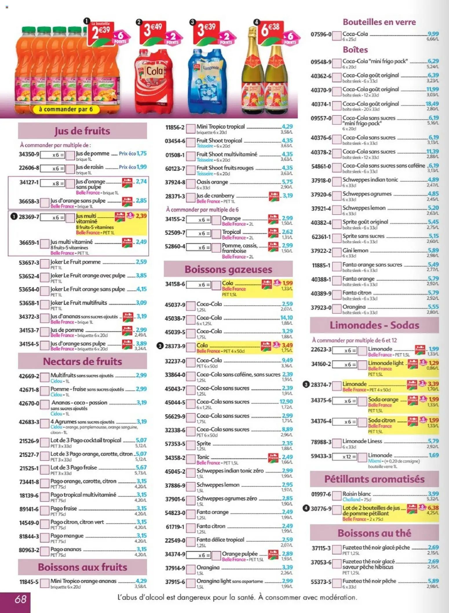 {H1} | Page: 68 | Produits: Sodas, Mangue, Raisin, Limonade