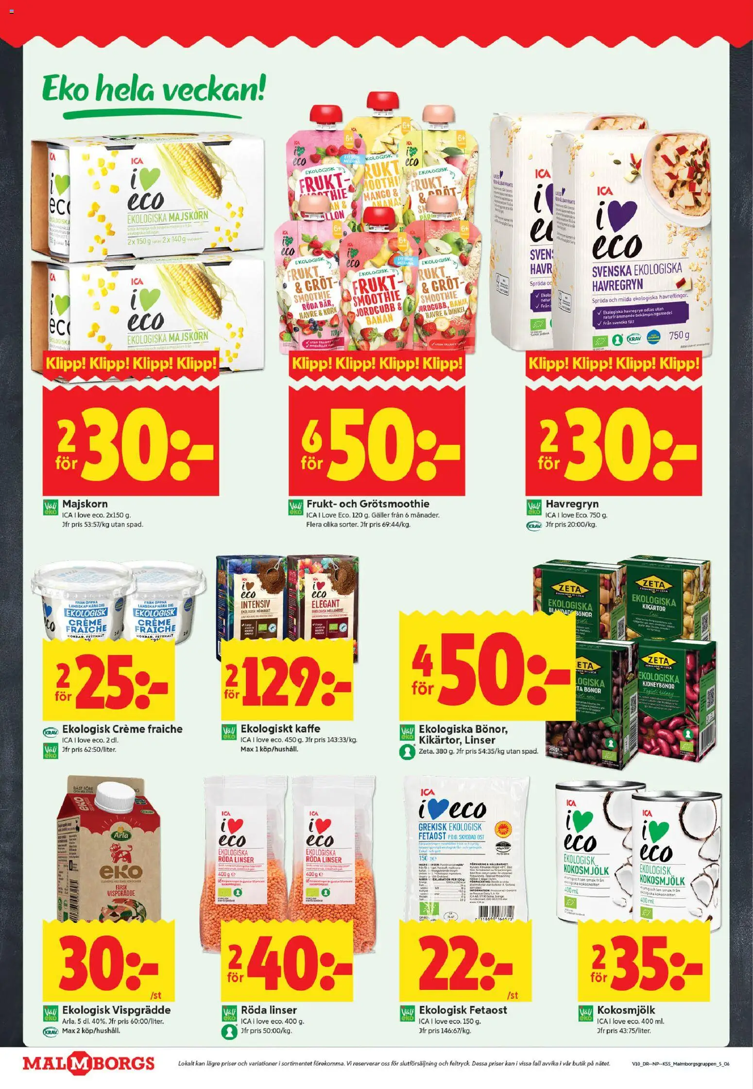 ICA Kvantum reklamblad aktuell från 02.03.2026 | Sida: 6 | Produkter: Kidneybönor, Fetaost, Creme fraiche, Mango