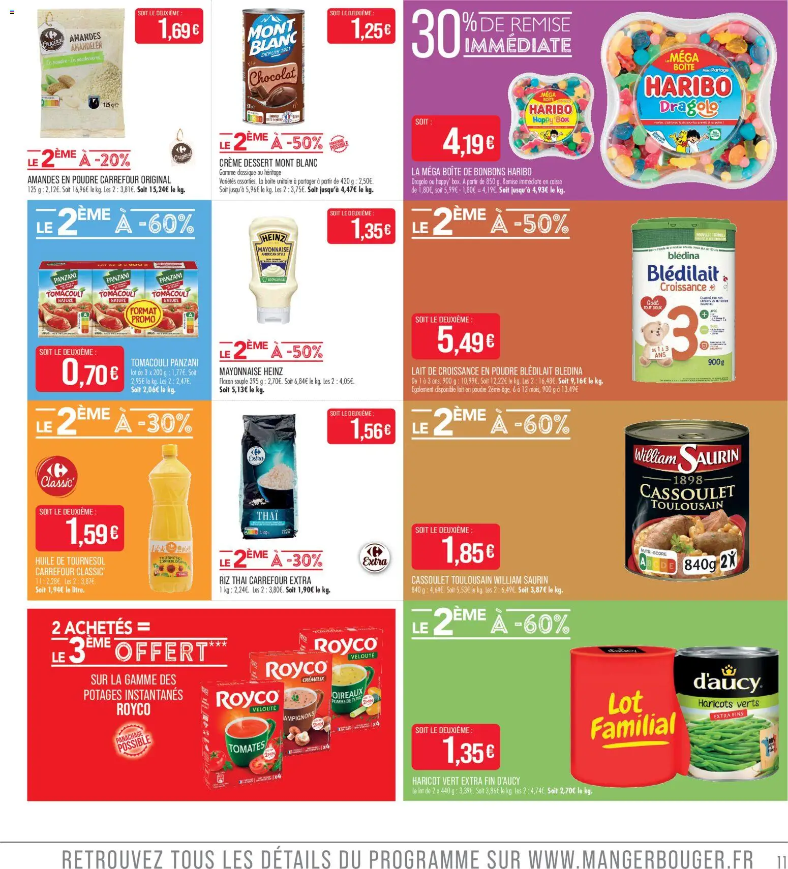 {H1} | Page: 11 | Produits: Pomme de terre, Poudre, Tomates, Amandes