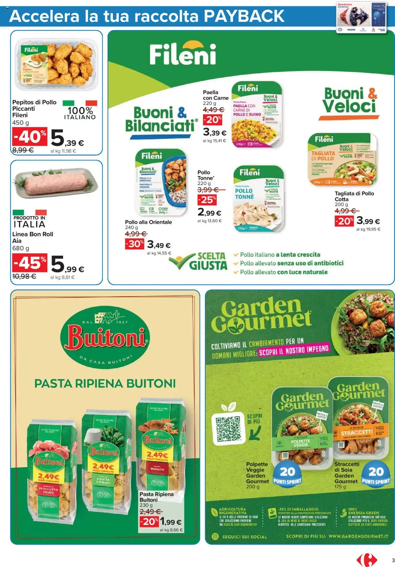 Volantino Carrefour del 07.08.2025 | Pagina: 3 | Prodotti: Riso Basmati, Pollo, Pasta, Piatto