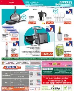 Volantino Mercatò del 31.07.2025 | Pagina: 24 | Prodotti: Caffettiera, Frigo portatile, Lime, Carrello