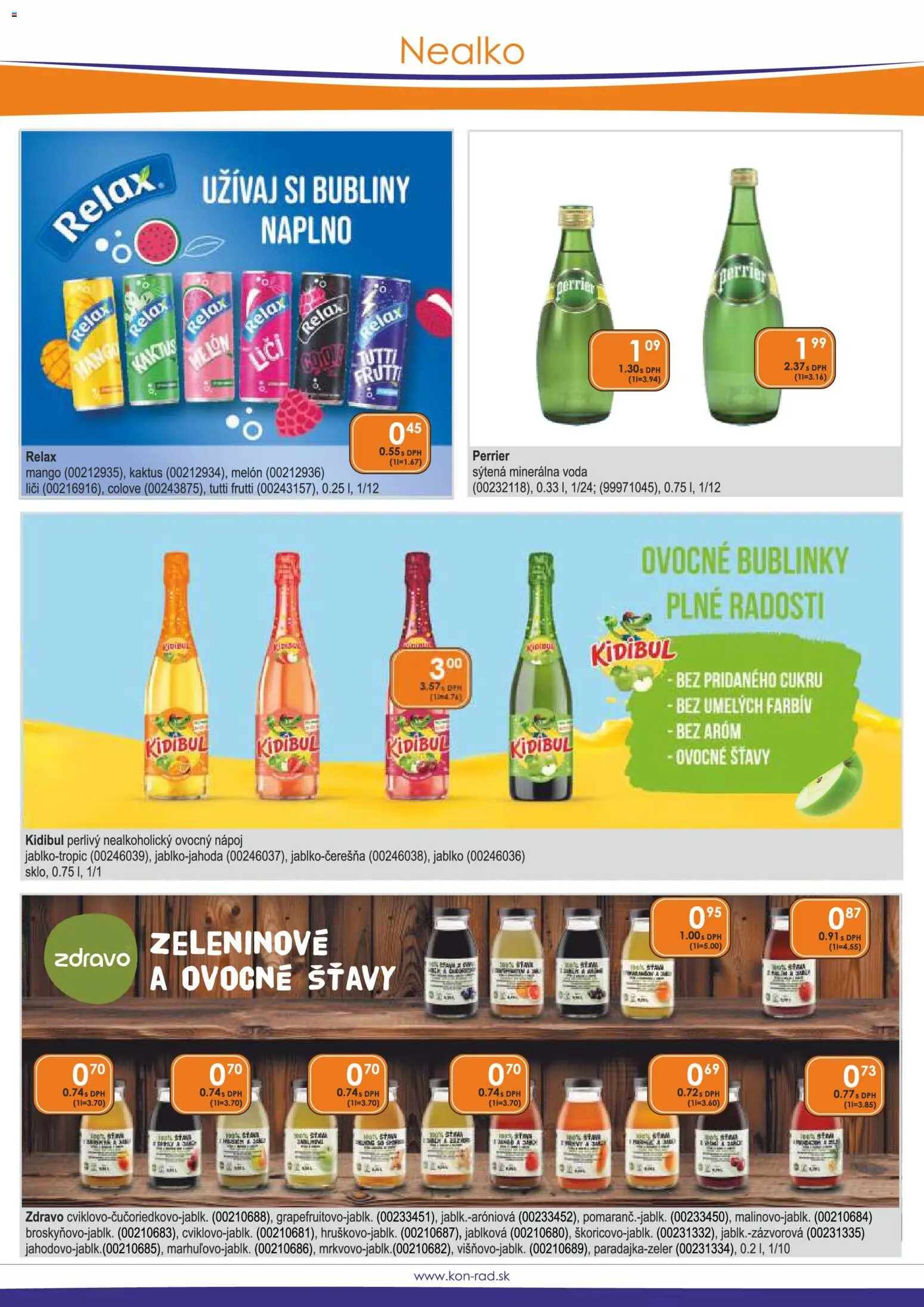 Nové KON - RAD akcie – leták je platný od 01.05.2026 | Strana: 25 | Produkty: Liči, Voda, Minerálna voda, Melón