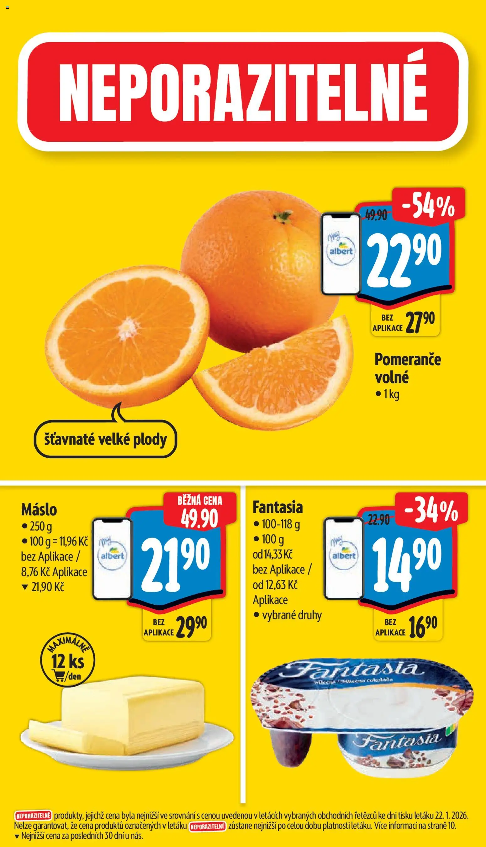 Albert leták - Supermarket od 28.01.2026 | Strana: 3 | Produkty: Máslo, Pomeranče