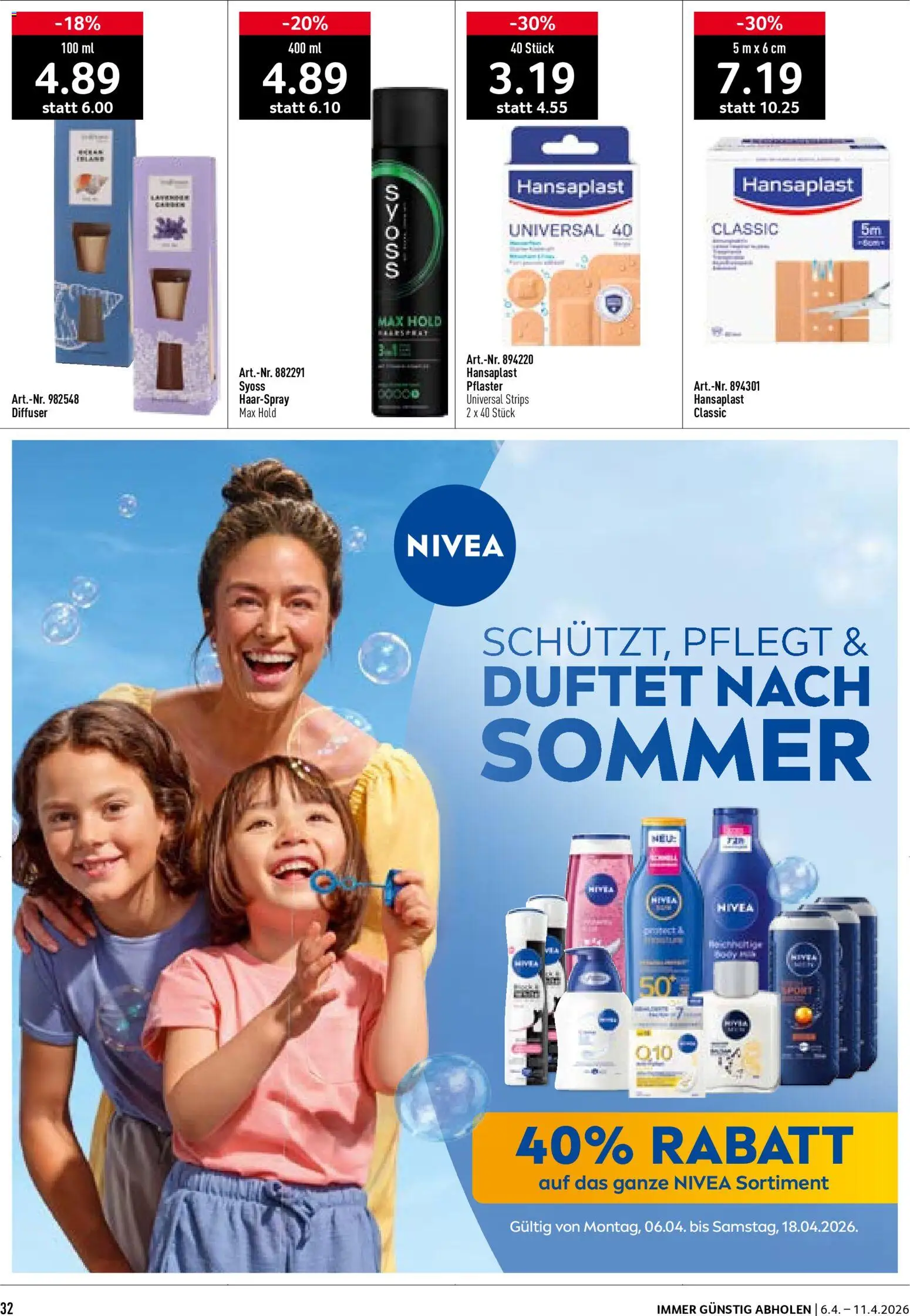 Prodega aktionen – gültig ab 06.04.2026 | Seite: 32 | Produkte: Haarspray