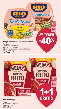 Tonijn, tonijnsalade of pesto met tonijn, Combineer & profiteer Van 120 g tot 2 x 160 g Bijv.: 2 x tonijnsalade, Corn, Insalatissime - Voorbeeld van een folder van Delhaize, geldig van 23.04.2026 | Pagina: 29 | Producten: Tonijn