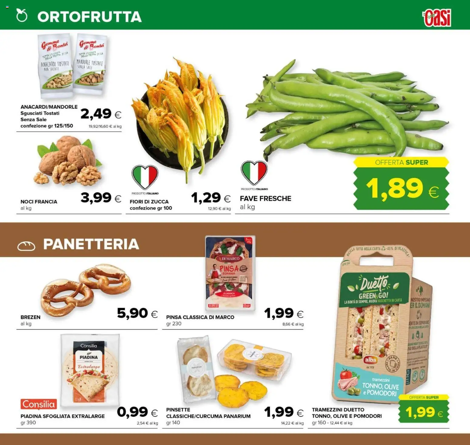 Volantino Oasi del 07.04.2026 | Pagina: 3 | Prodotti: Pomodori, Noci, Mandorle, Piadina