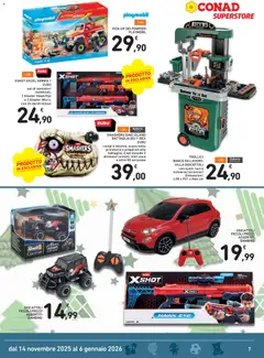 Anteprima del volantino TROLLEY BANCO DA LAVORO, VILLA GIOCATTOLI, con suoni, luci e numerosi accessori Dimensioni: L50 x P21 x H66 cm valido a partire dal 14.11.2025 | Pagina: 7 | Prodotti: Uova, Trolley, Batterie