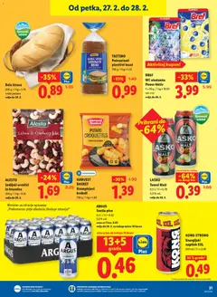 Lidl katalog akcije – veljaven od 26.02.2026 | Stran: 37 | Izdelki: Toast, Indijski oreščki, Pivo, Orescki
