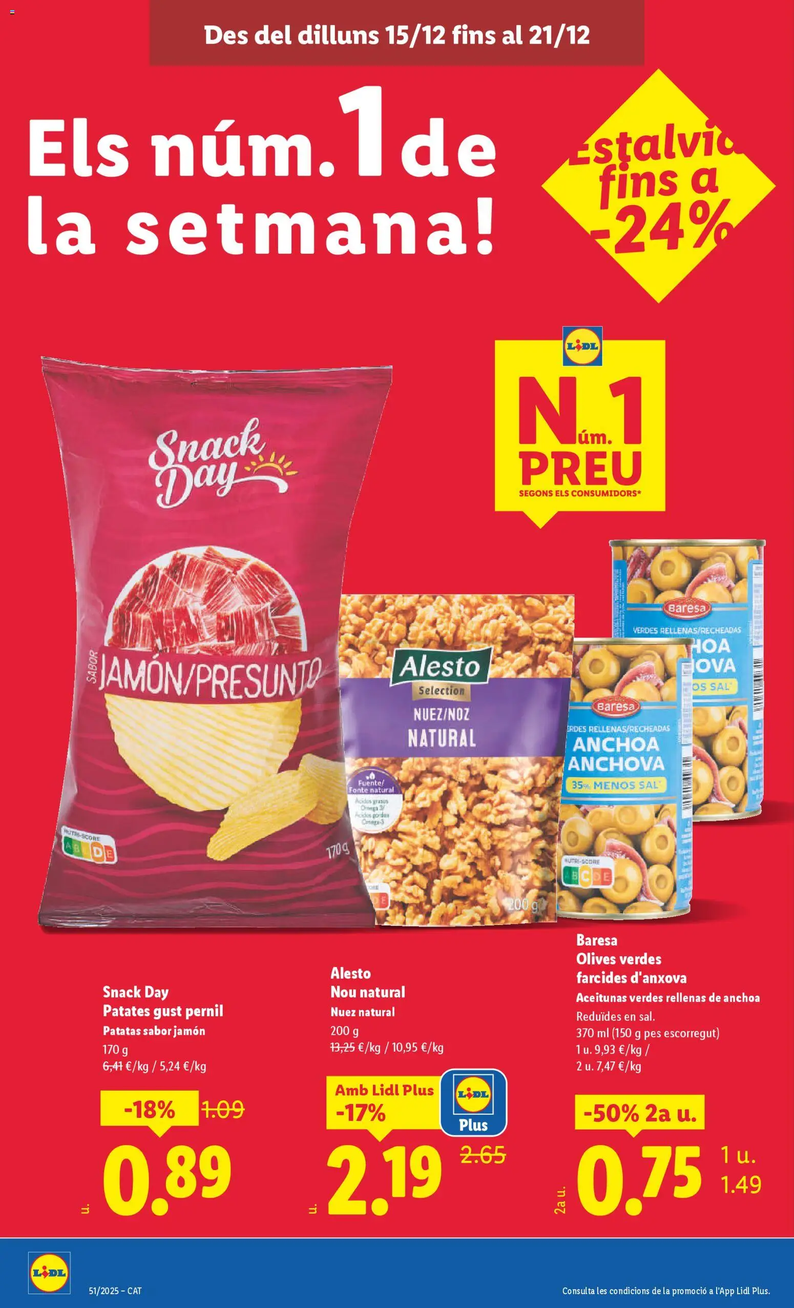 Lidl folleto │ válido desde el 15.12.2025 | Página: 16 | Productos: Jamón, Anchoa