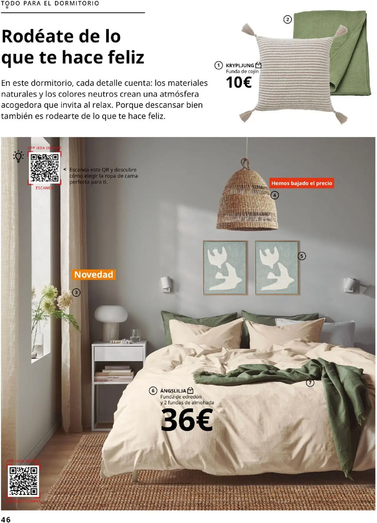 Catálogo IKEA Accesorios y decoración │ válido desde el 25.09.2025 | Página: 46 | Productos: Edredón, Té, Funda, Κασέρι