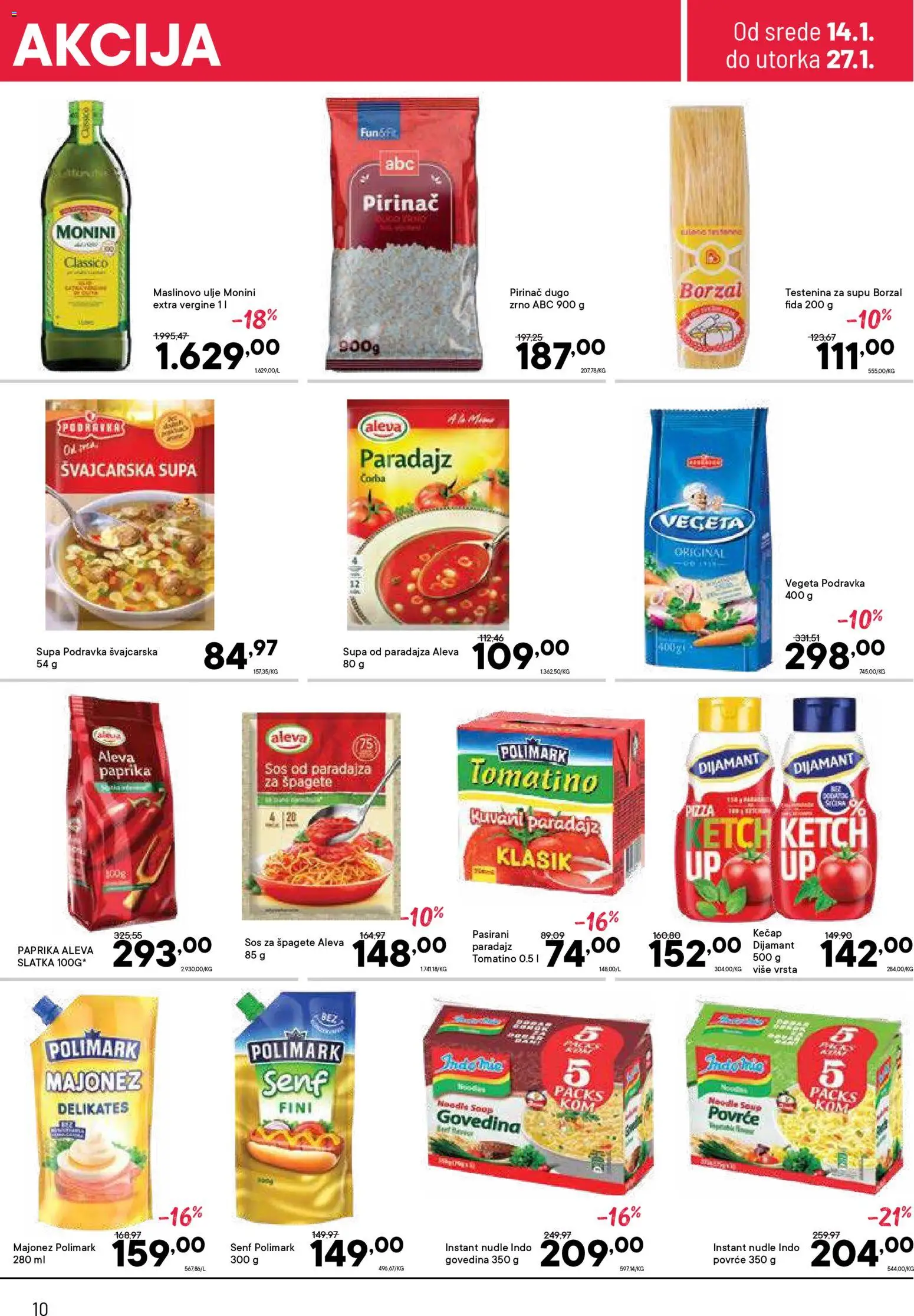 PerSu katalog - važi od 14.01.2026 | Strana: 10 | Proizvode: Majonez, Paprika, Pirinač, Nudle