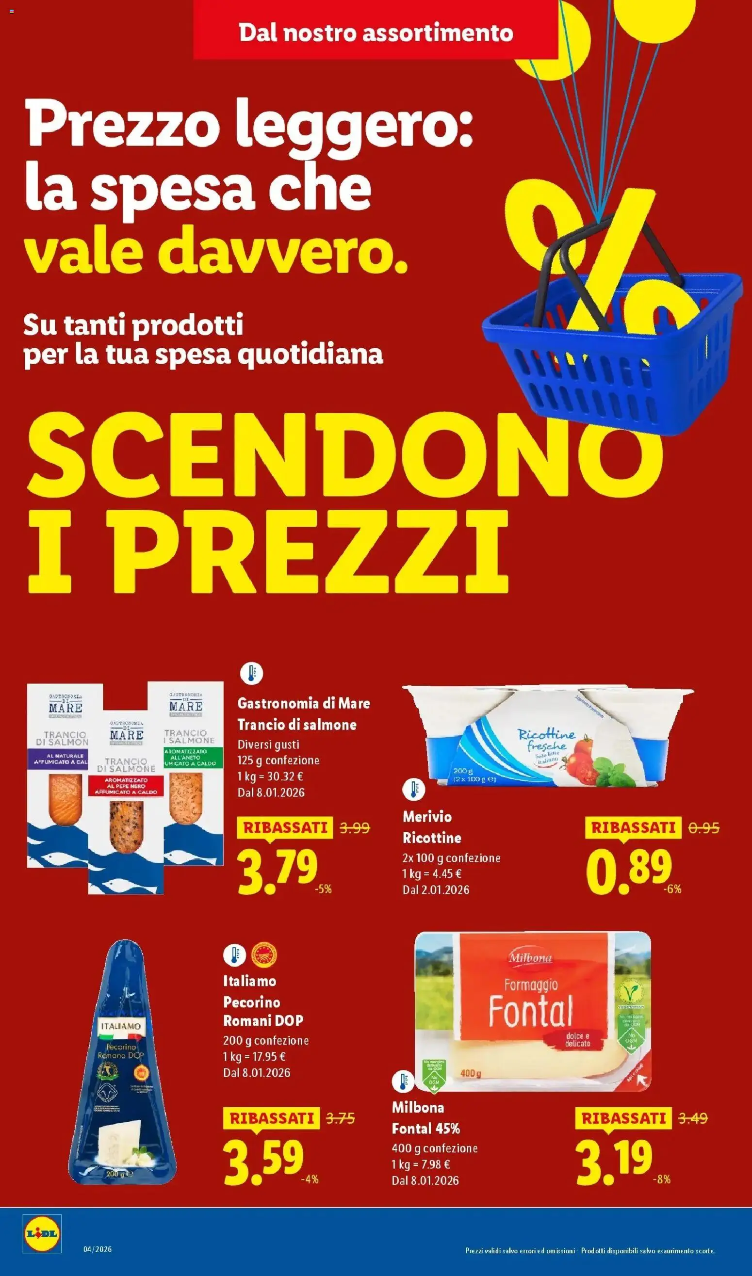 Volantino Lidl del 15.01.2026 | Pagina: 10 | Prodotti: Pepe, Latte, Formaggio, Pecorino