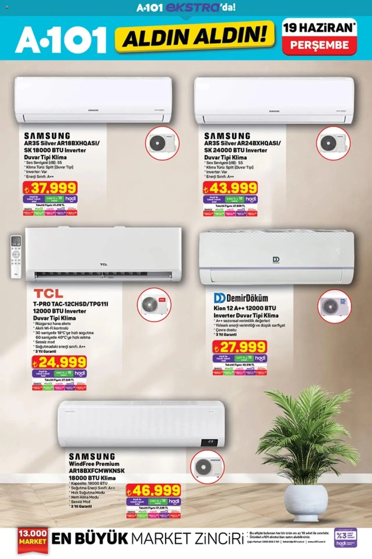 A101 Katalog Aldın Aldın - 19.06.2025 tarihinden itibaren geçerlidir | Sayfa: 17 | Ürünler: Ses, Klima
