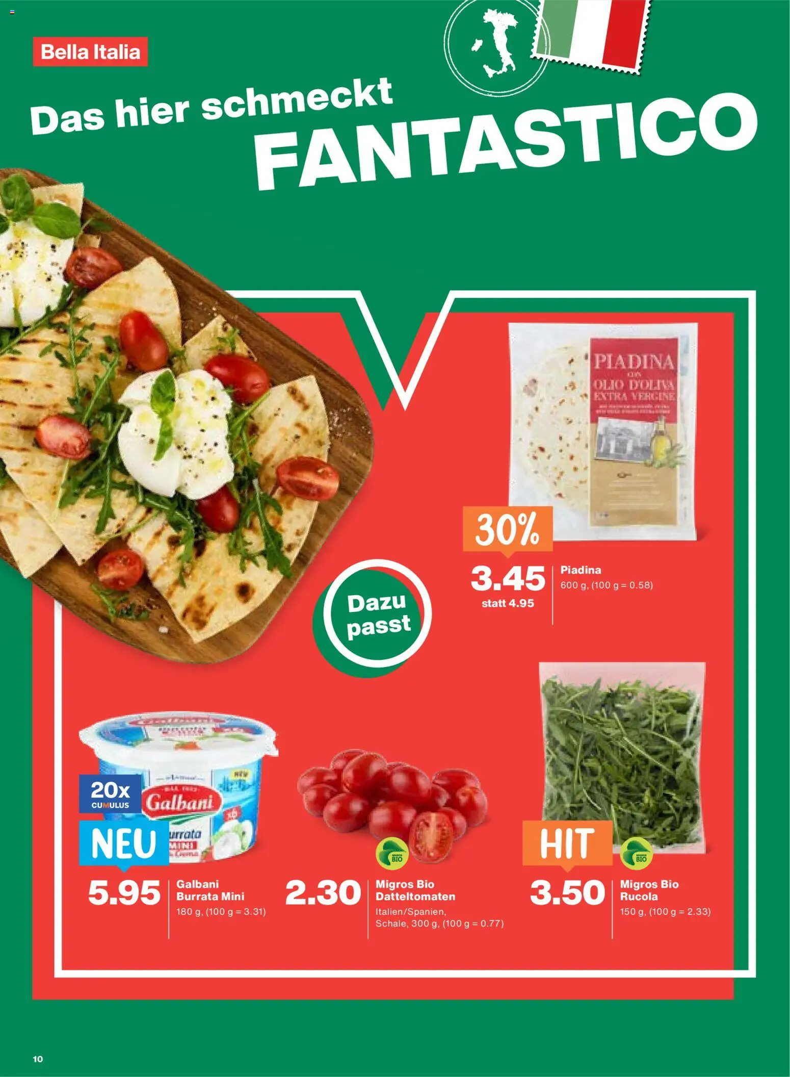 Migros aktionen – gültig ab 09.04.2026 | Seite: 10 | Produkte: Rucola, Fennikel