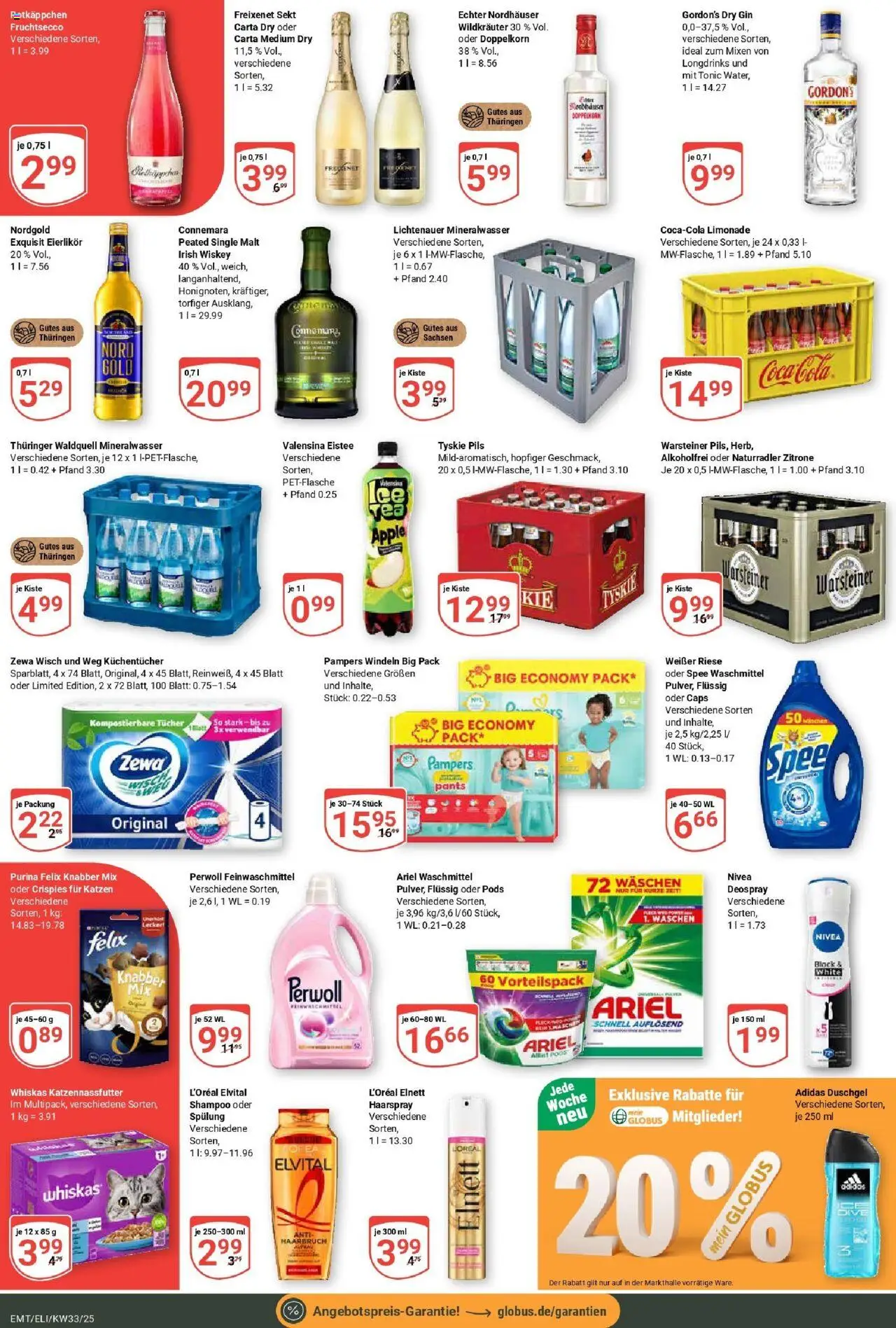 Globus prospekt Mittelhausen	 - gültig ab dem 11.08.2025 | Seite: 4 | Produkte: Freixenet, Limonade, Fruchtsecco, Whiskas