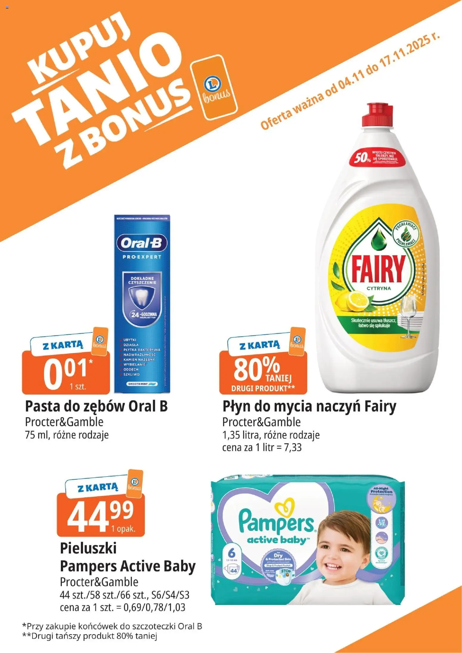 E.Leclerc Gazetka - Kłodzko kupony dodatkowe od 04.11.2025 | Strona: 10 | Produkty: Cytryna, Karta, Pampers, Pasta do zębów