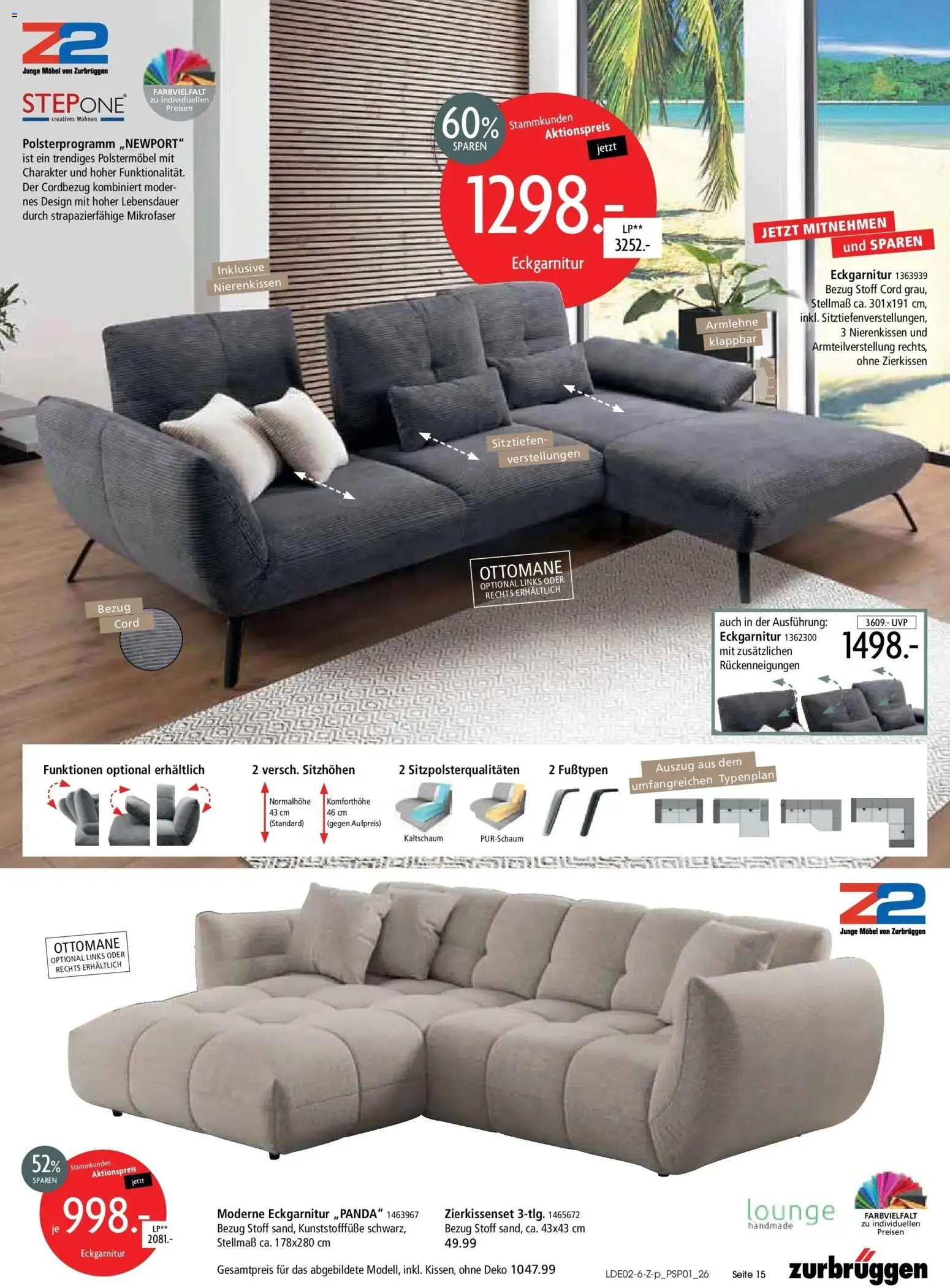 Zurbrüggen - Zurbrüggen: Ihr Einrichtungshaus der Extraklasse – gültig ab 20.02.2026 | Seite: 15