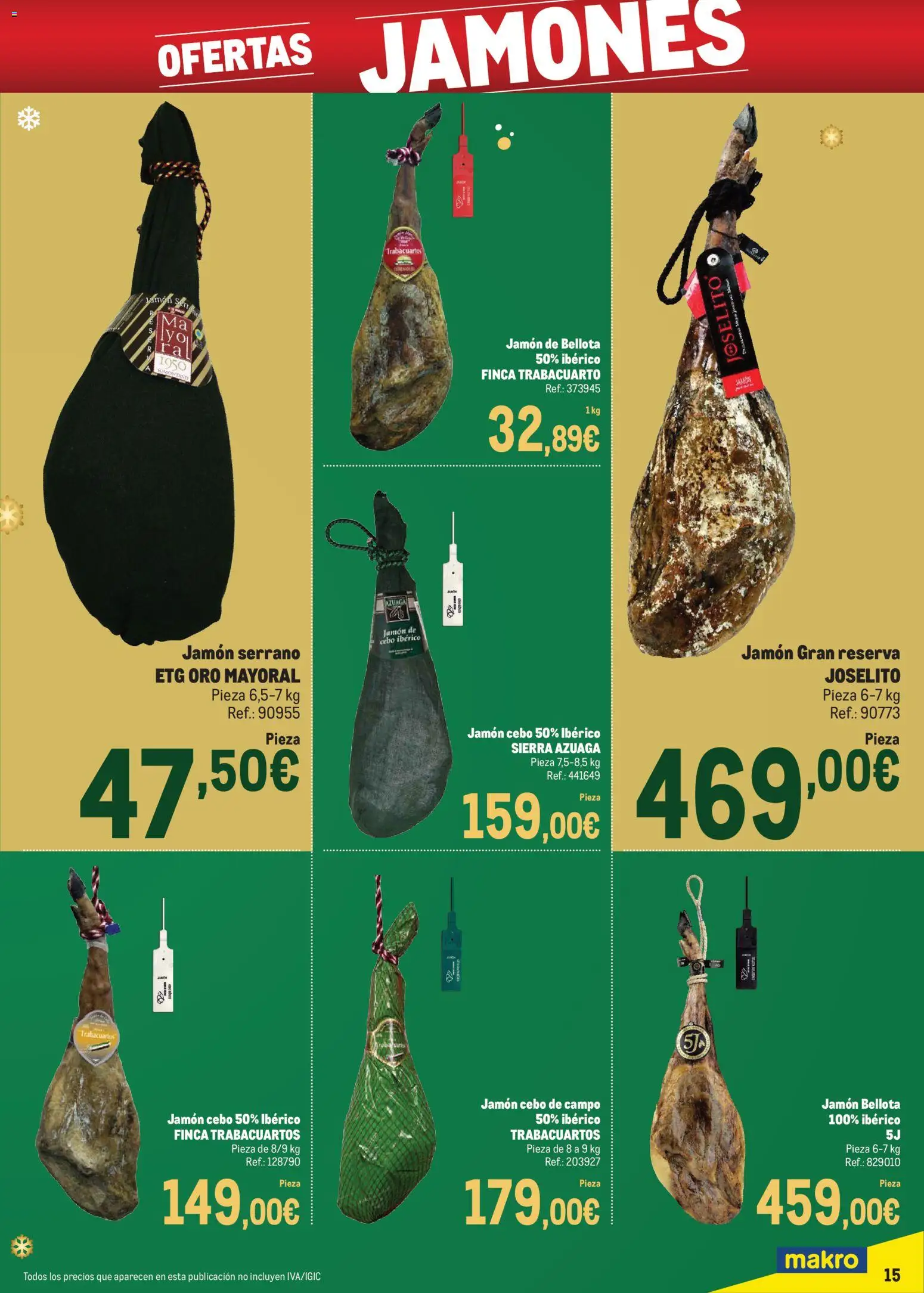 Makro - Precios Especial Sur │ válido desde el 09.12.2025 | Página: 15 | Productos: Jamón serrano, Jamón