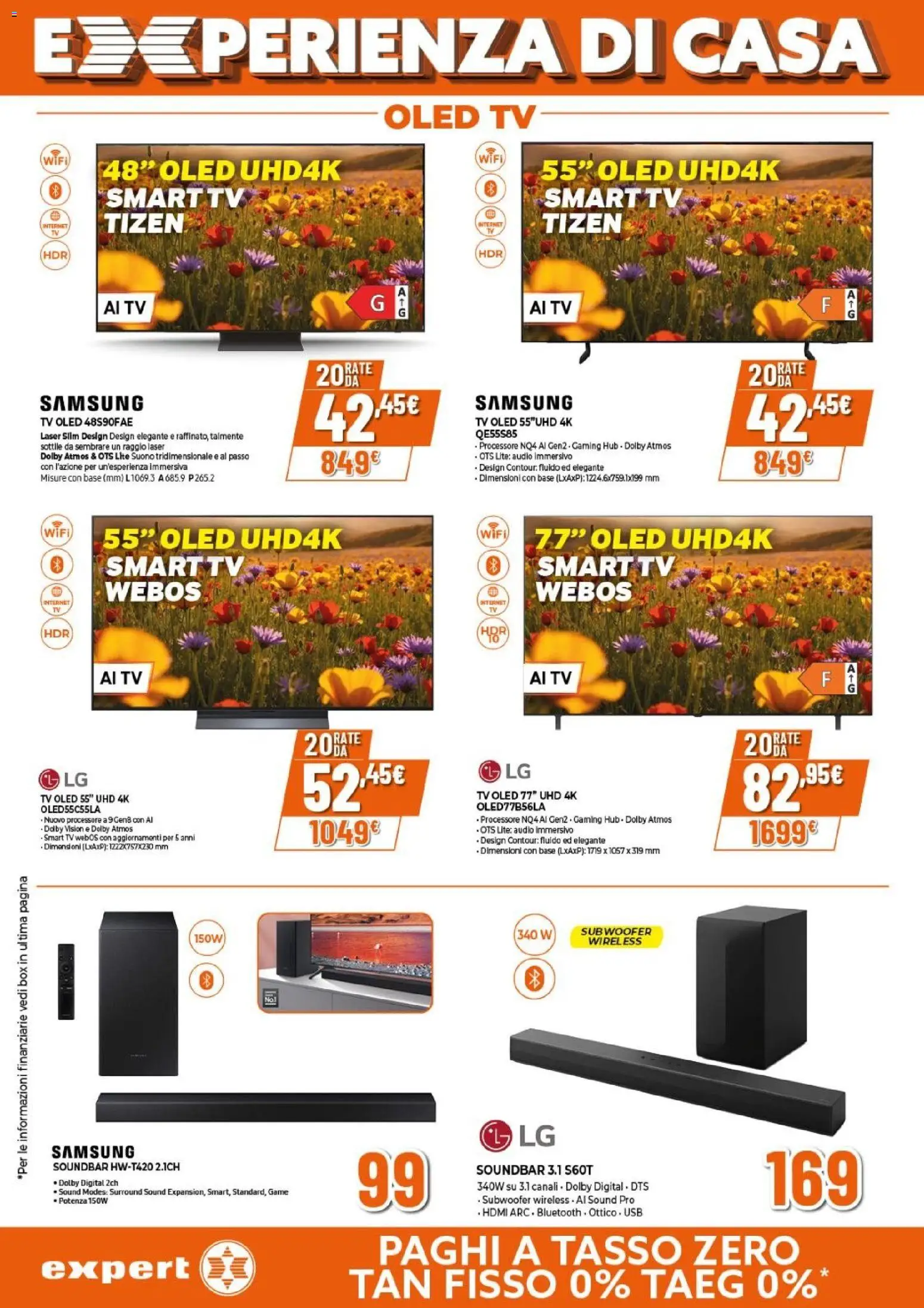 Volantino Expert del 09.04.2026 | Pagina: 16 | Prodotti: smart TV, TV, Audio, Samsung