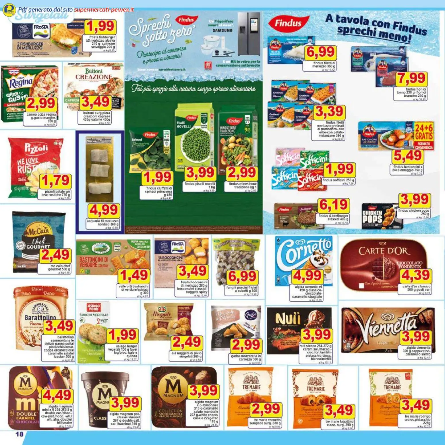 Volantino Pewex del 27.12.2025 | Pagina: 18 | Prodotti: Cioccolato, Patate, Melanzane, Samsung