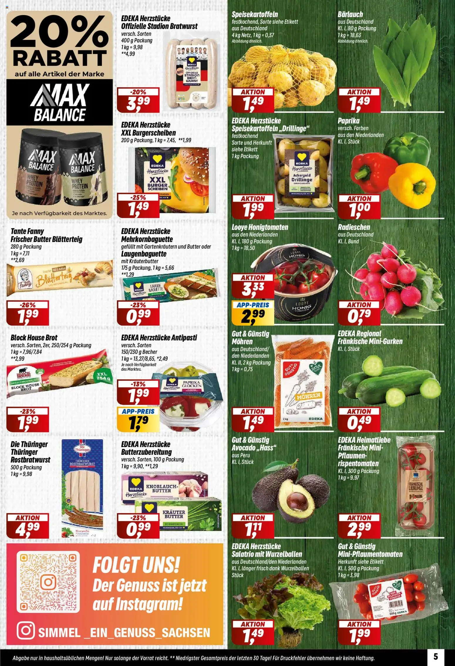Simmel Prospekt 	 – gültig ab 27.04.2026 | Seite: 5 | Produkte: Pflaumen, Bratwurst, Avocado, Wurst