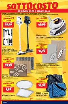 Volantino Aldi del 25.09.2025 | Pagina: 8 | Prodotti: Caldaia, Scopa, Coperta, Tappeto