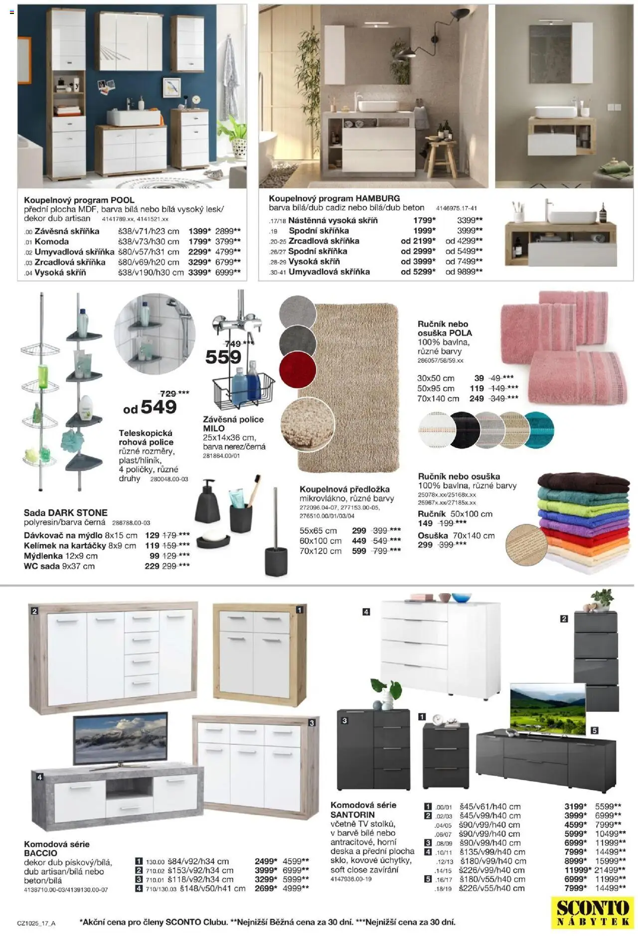 Sconto nábytek leták od 06.08.2025 | Strana: 17 | Produkty: Zrcadlová skříňka, Dávkovač, Police, Skříňka