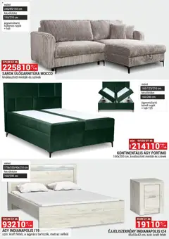Merkury Market akciós újság - amely érvényes a következő dátumtól: 01.04.2026 | Oldal: 22 | Termékek: Sarok ülőgarnitúra, Matrac, Éjjeliszekrény, Ágyrács