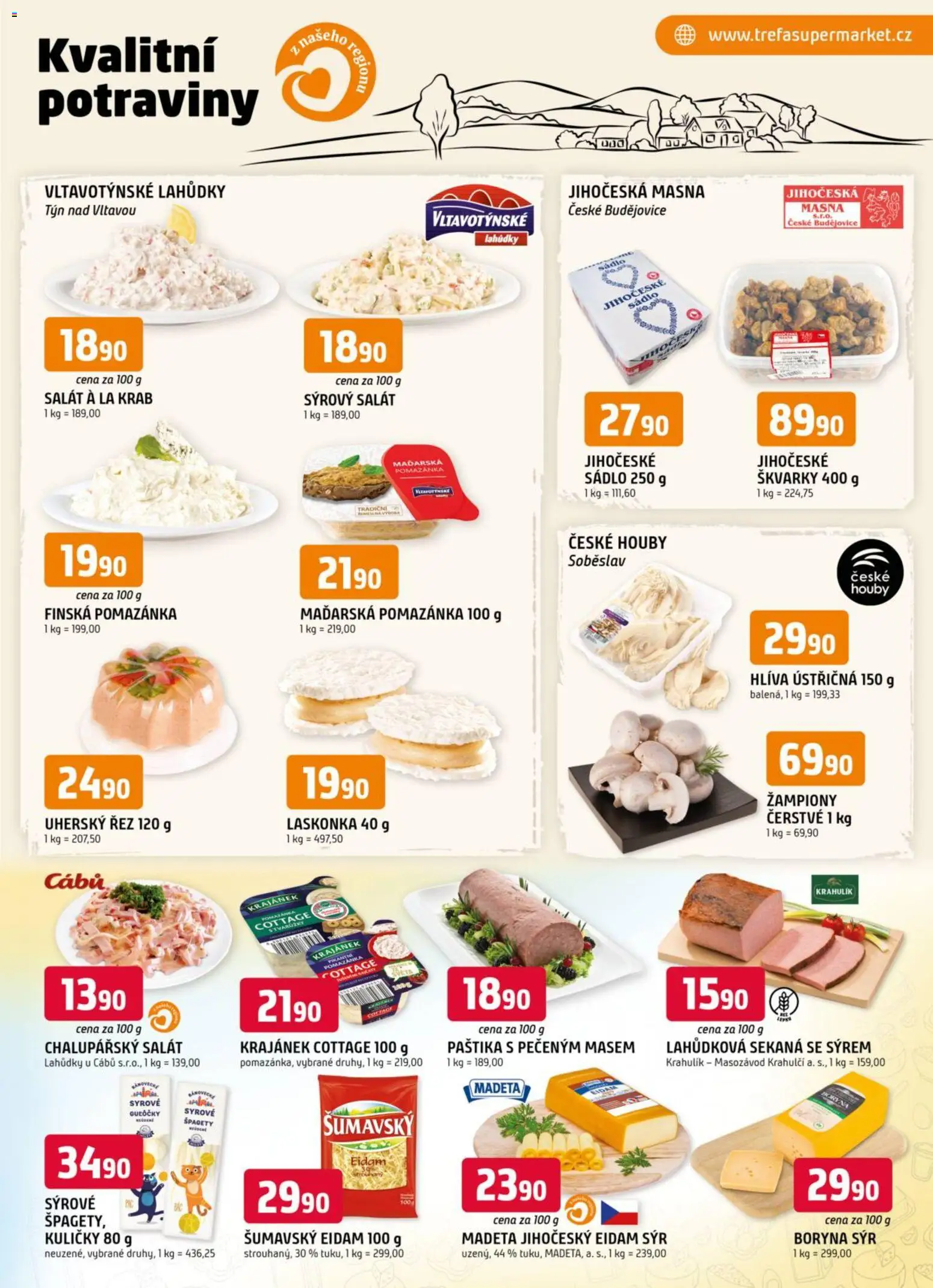 Trefa leták od 12.11.2025 | Strana: 5 | Produkty: Sádlo, Hlíva ústřičná, Škvarky, Potraviny