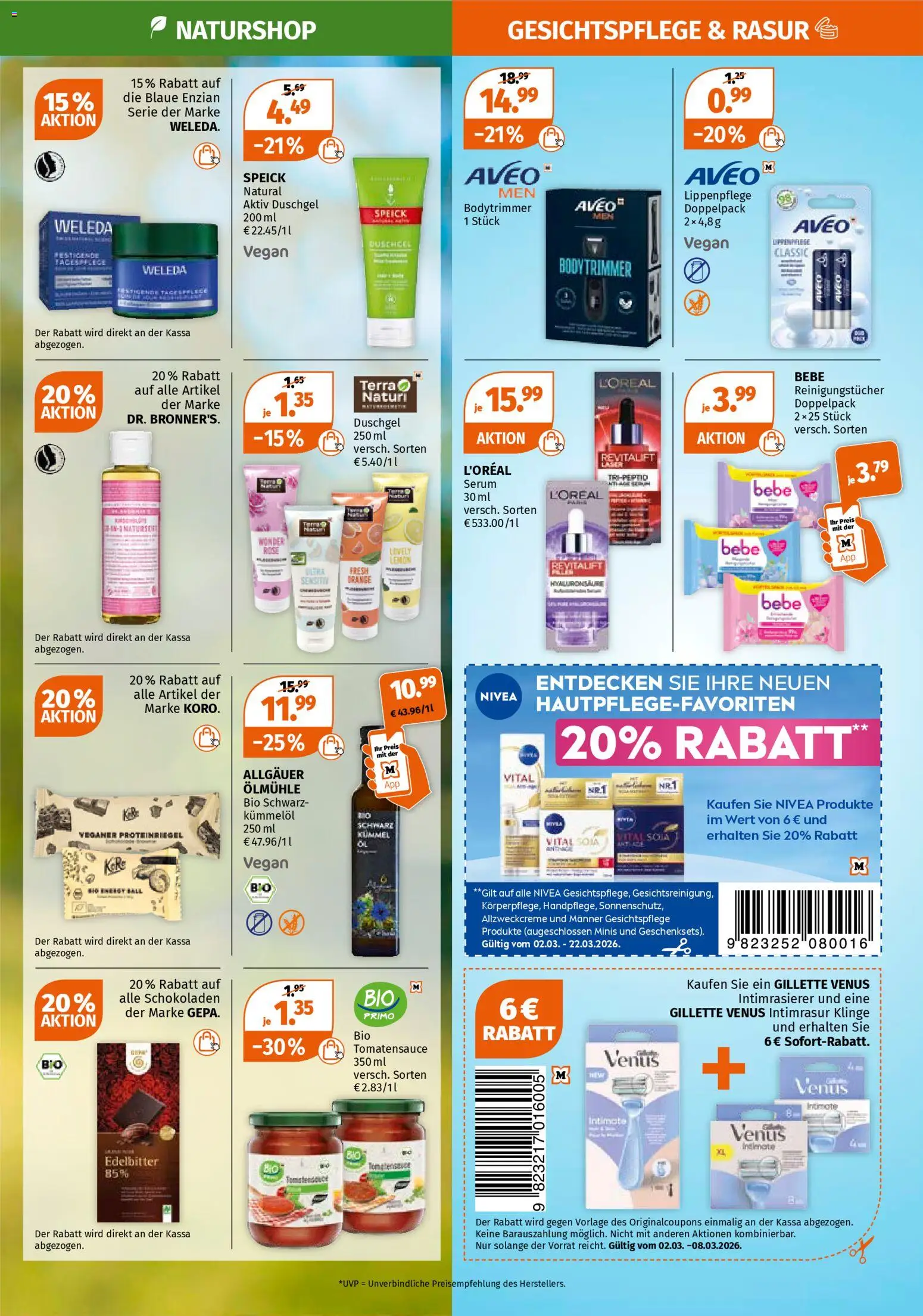Müller Flugblatt gültig ab 02.03.2026 | Seite: 3 | Produkte: Duschgel, Reinigungstücher