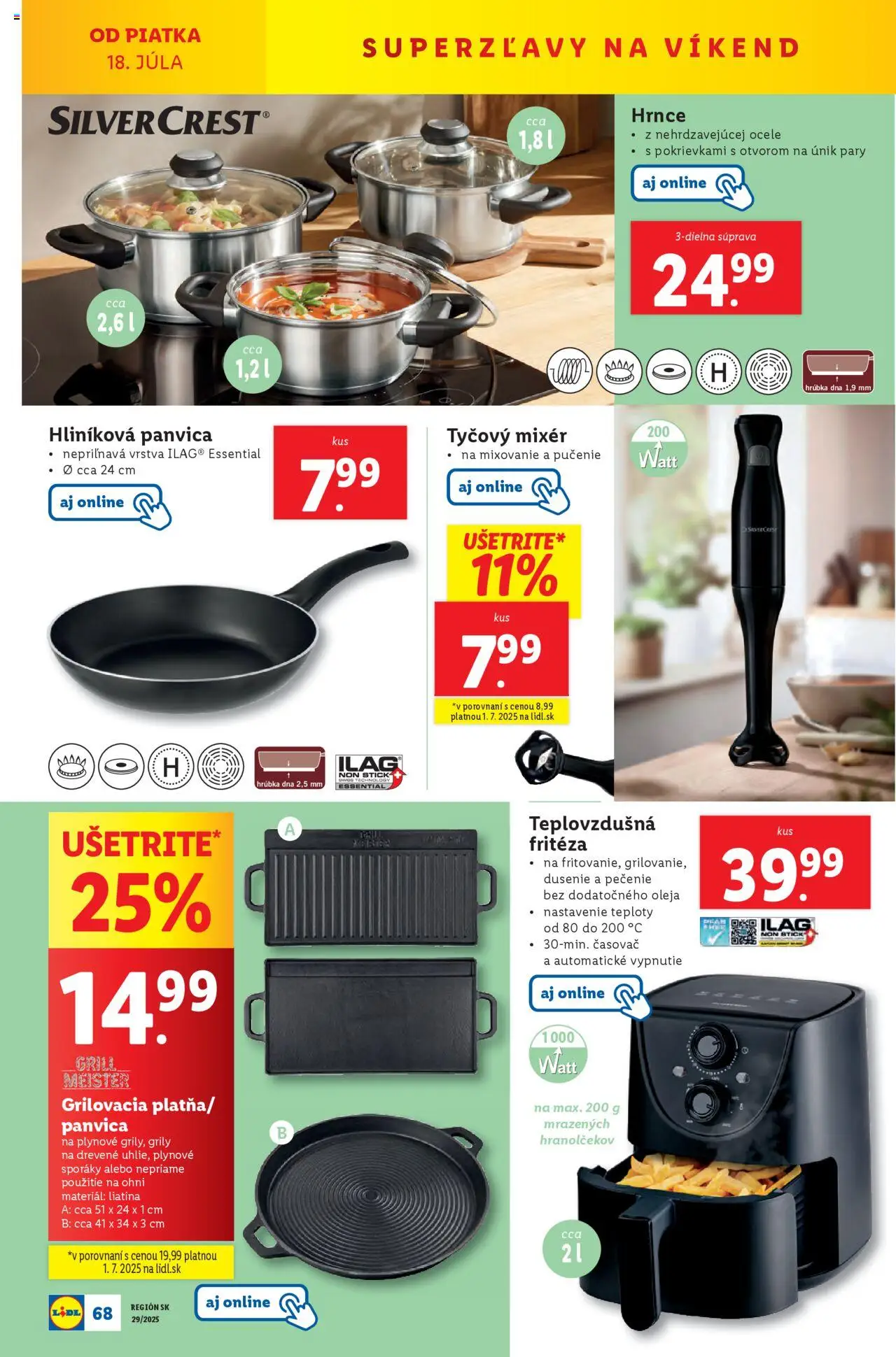 Lidl leták │ platný od 14.07.2025 | Strana: 80 | Produkty: Fritéza, Teplovzdušná frítéza, Mixér, Tyčový mixér