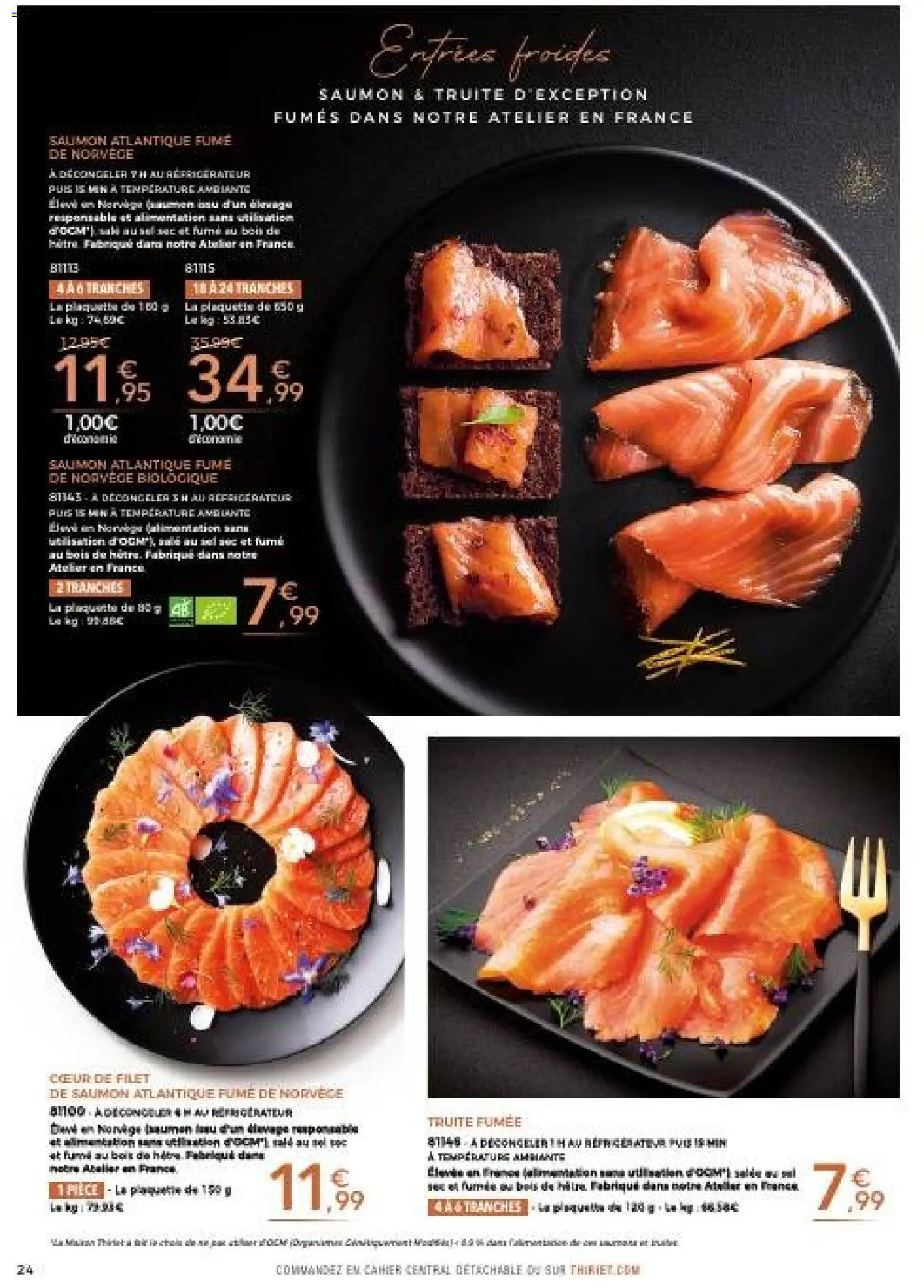 {H1} | Page: 24 | Produits: Truite fumée, Filet de saumon, Saumon