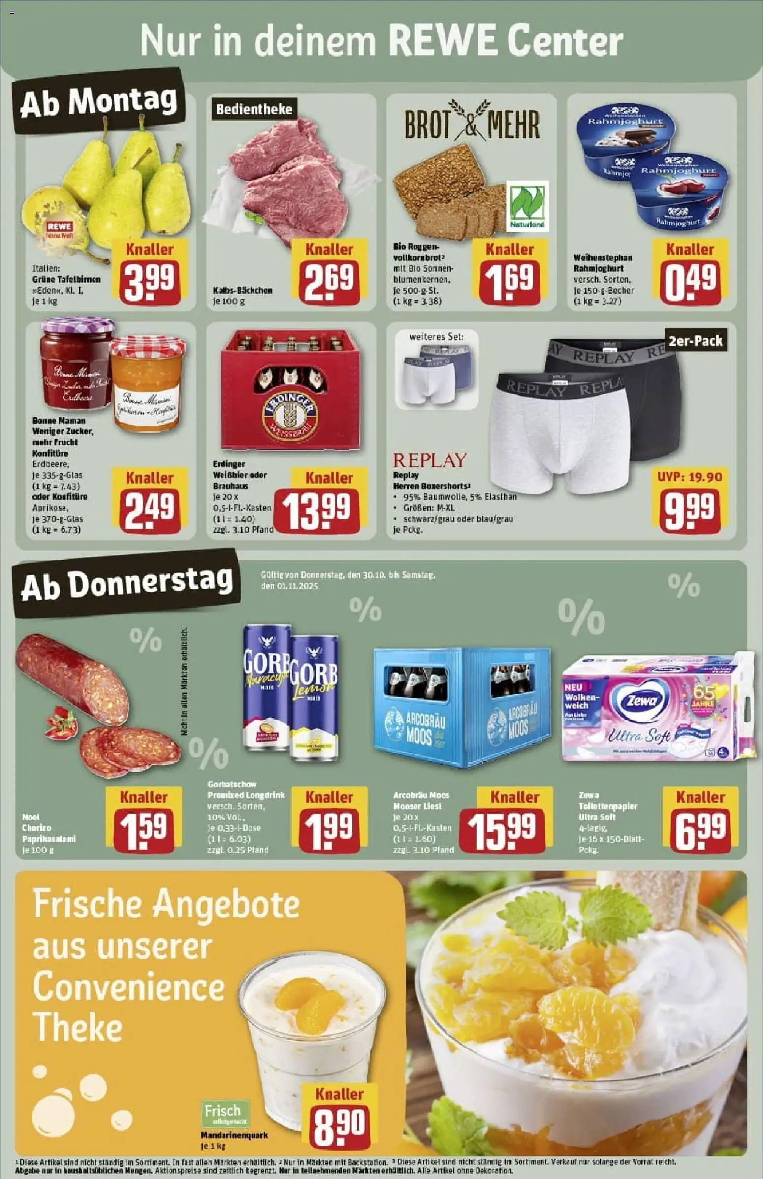 Rewe prospekt Dachau	 – gültig ab 26.10.2025 | Seite: 5 | Produkte: Erdinger, Quark, Weißbier, Bonne maman