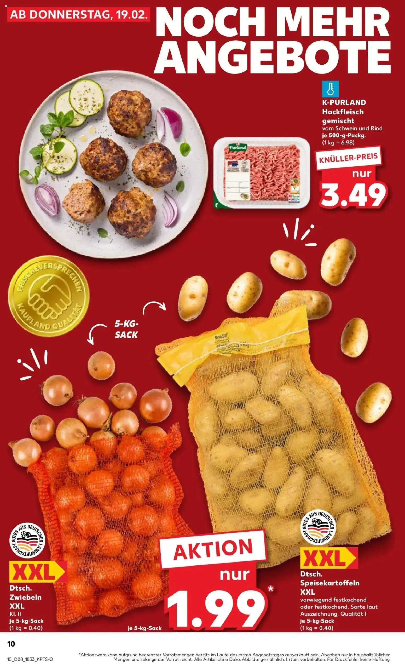 Kaufland prospekt Osnabrück	 – gültig ab 22.02.2026 | Seite: 10 | Produkte: Zwiebeln, Hackfleisch