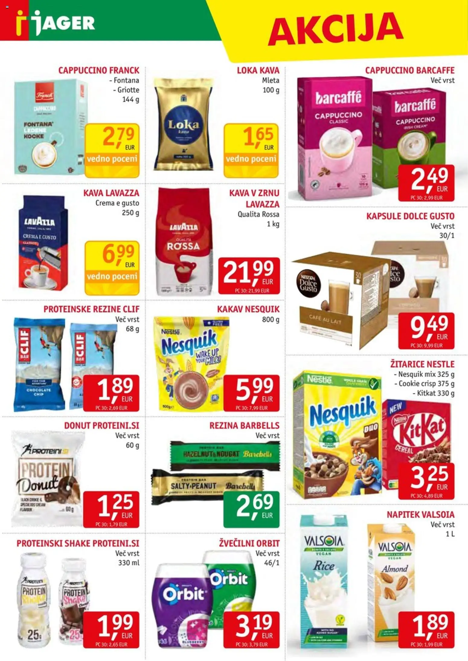 Novi Jager katalog ponudbe – veljaven od 18.03.2026 | Stran: 10 | Izdelki: Kakav, Kava