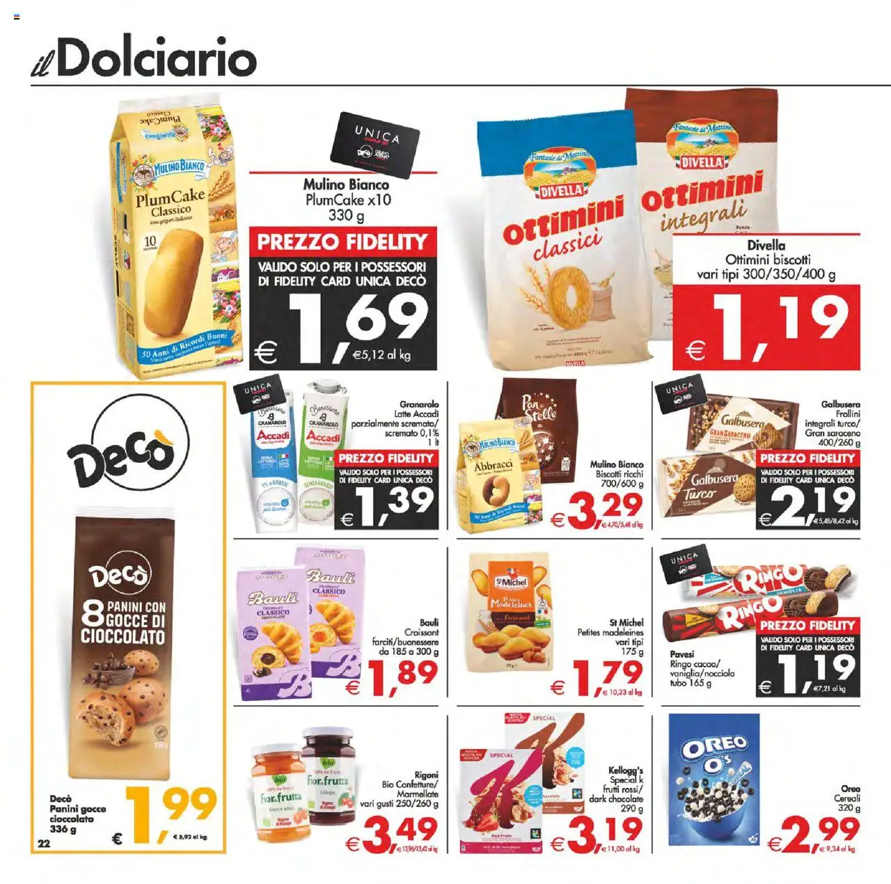 Volantino Decò del 12.08.2025 | Pagina: 28 | Prodotti: Yogurt, Cereali, Latte, Frollini