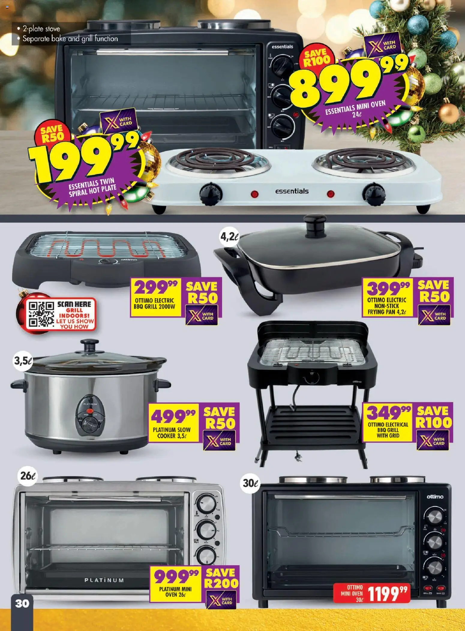 New Shoprite catalogue – valid from 24.11.2025 | Page: 30 | Products: Stove, Plate, Grill, Hot plate