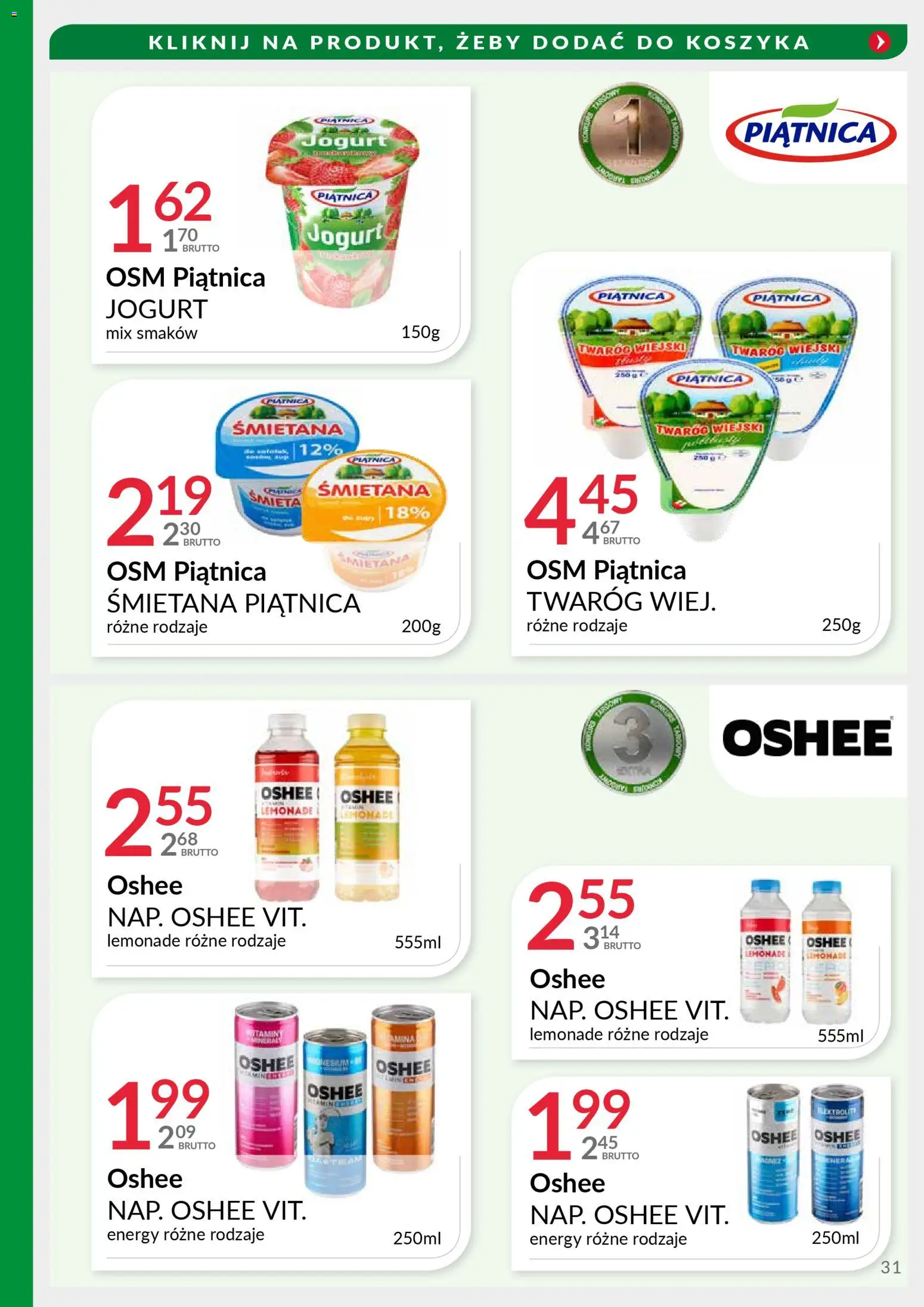 Eurocash Gazetka - Targi Jesień od 17.11.2025 | Strona: 31 | Produkty: Jogurt, Śmietana, Twaróg