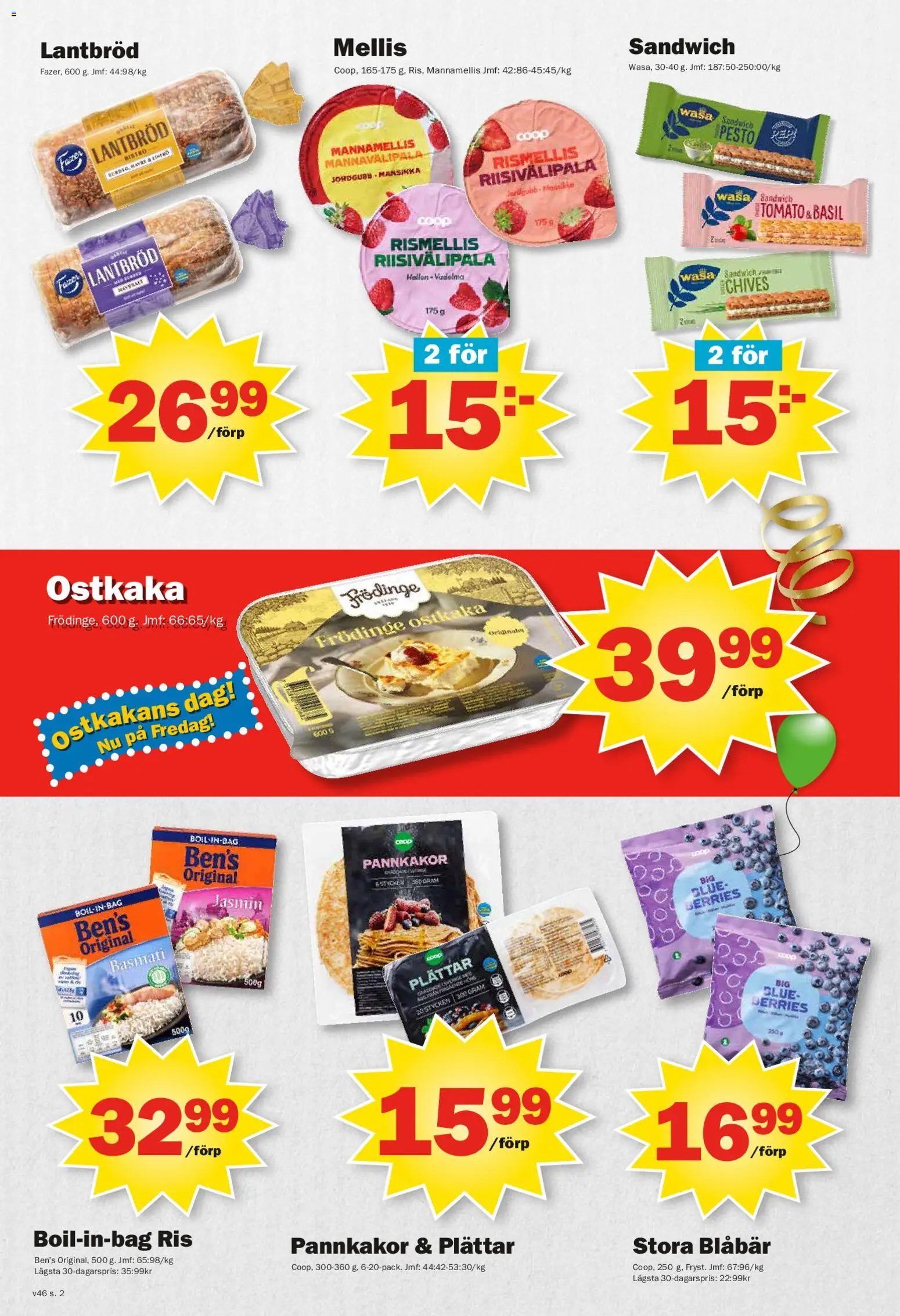Pekås reklamblad aktuell från 10.11.2025 | Sida: 2 | Produkter: Lantbröd, Hallon, Blåbär, Pesto
