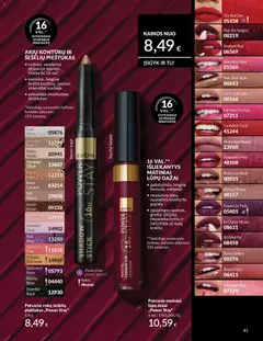 AVON leidinys galioja nuo 01.04.2026 | Puslapis: 41 | Prekių: Drožtukas, Makiažas