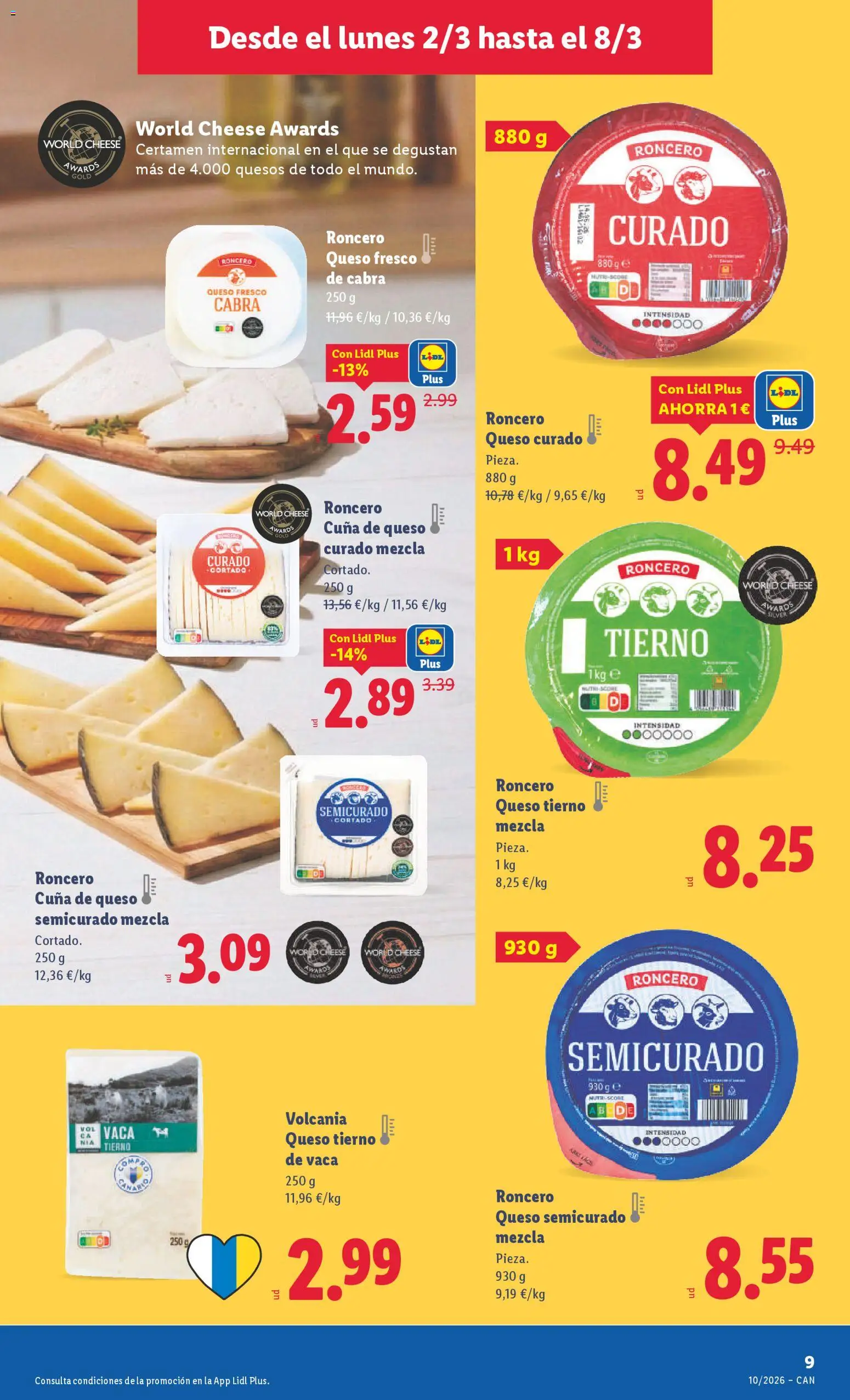 Lidl folleto │ válido desde el 02.03.2026 | Página: 13 | Productos: Queso, Queso fresco, Cuna