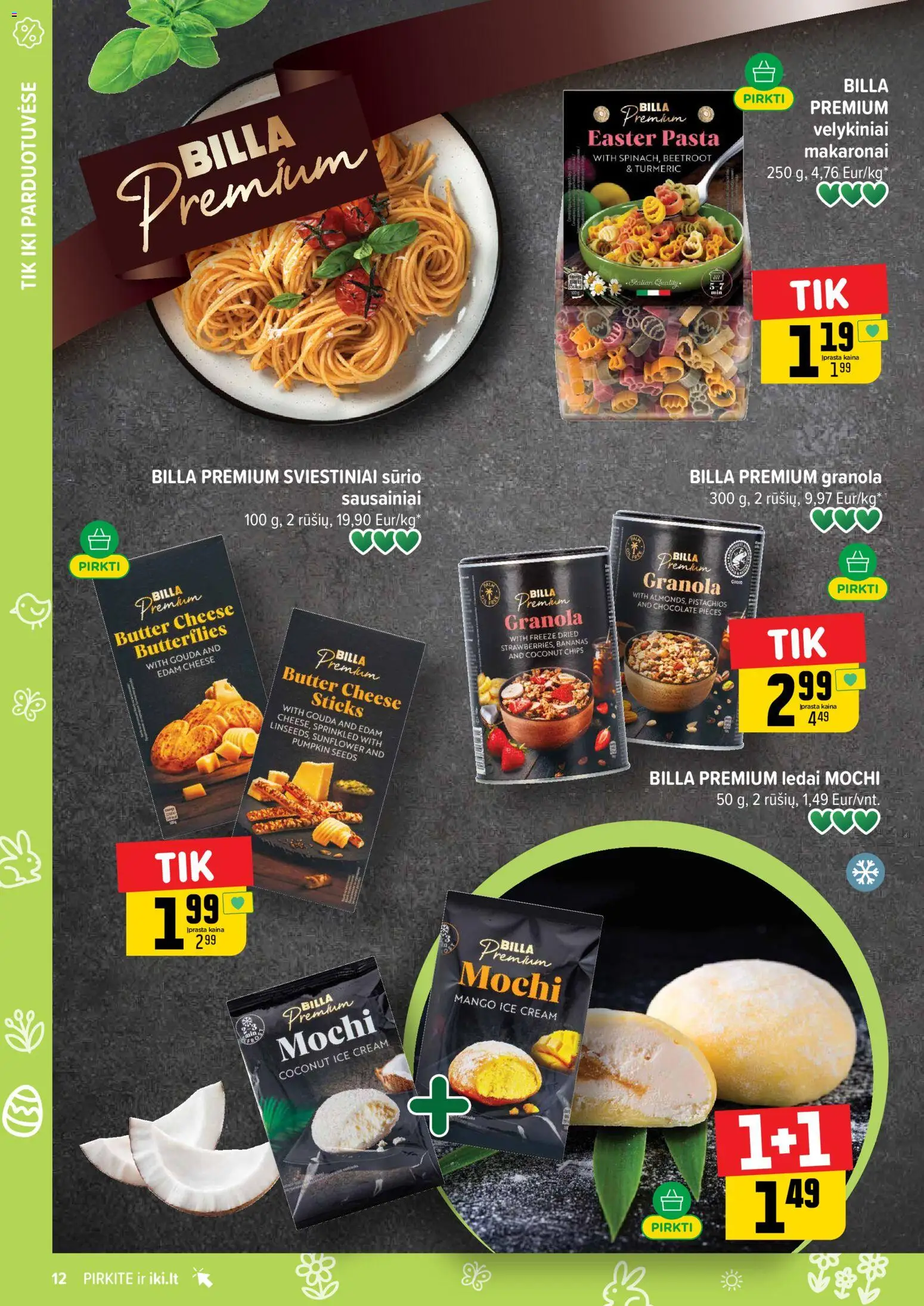 IKI akcijos nuo 30.03.2026 | Puslapis: 12 | Prekių: Sausainiai, Ledai, Makaronai