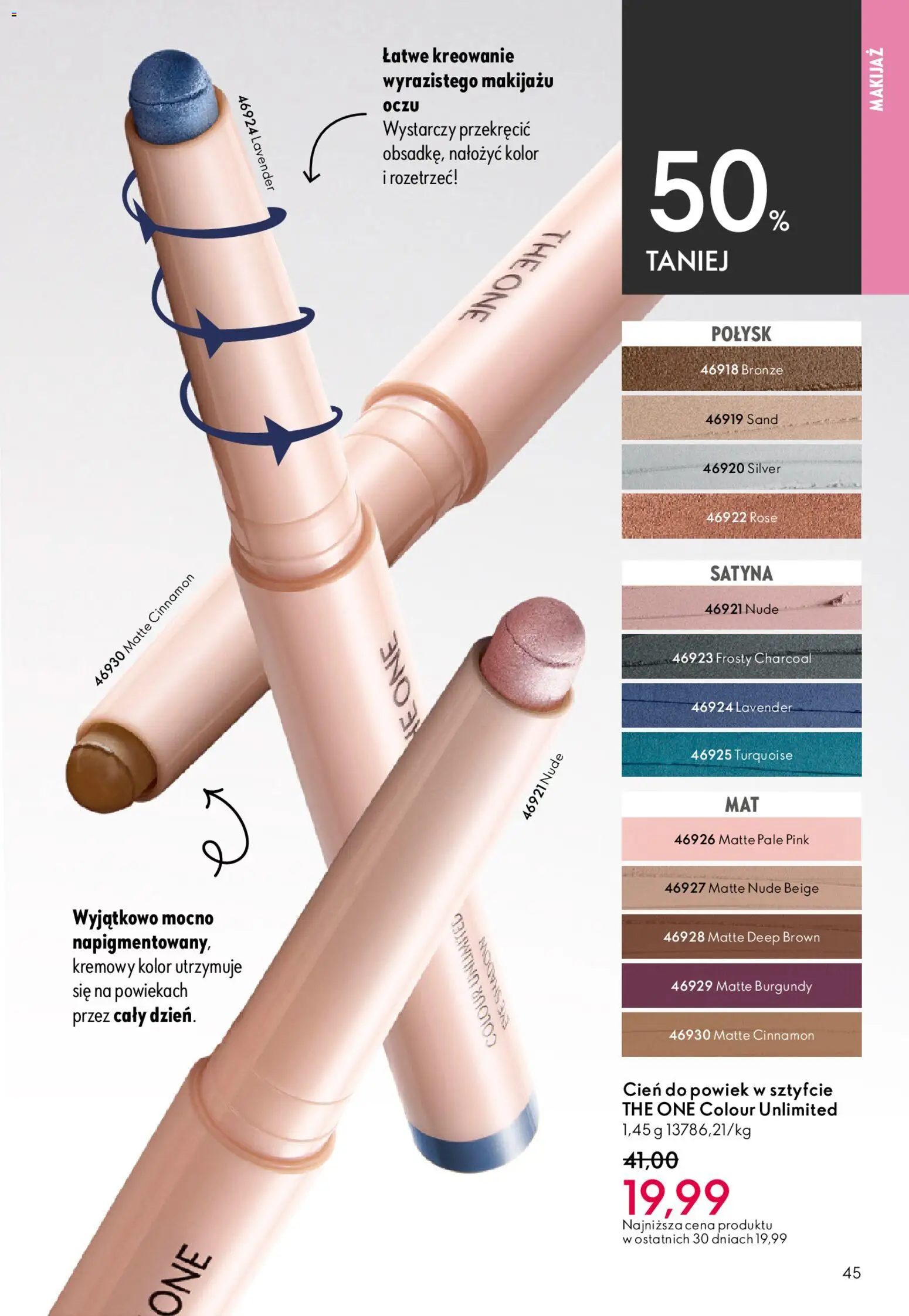 Oriflame Katalog 6 2026 od 15.04.2026 | Strona: 45 | Produkty: Makijaż